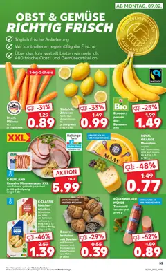 Bio Bananen, Ecuador./, peruan., je kg ab 05.02.2026 gültig | Seite: 55