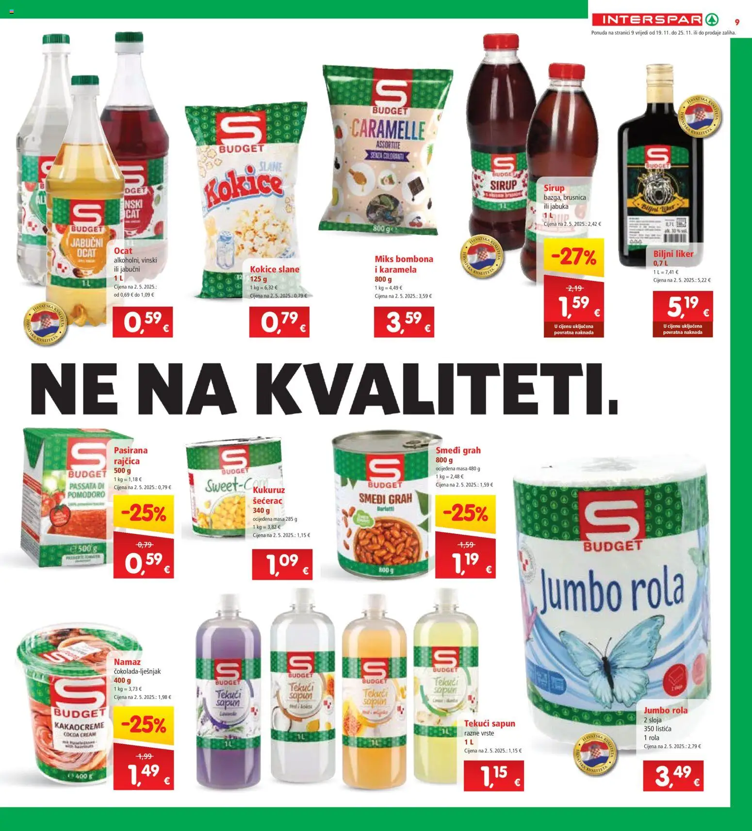 Interspar katalog | vrijedi od 19.11.2025 | Stranica: 11 | Proizvodi: Kukuruz, Liker, Sirup, Namaz