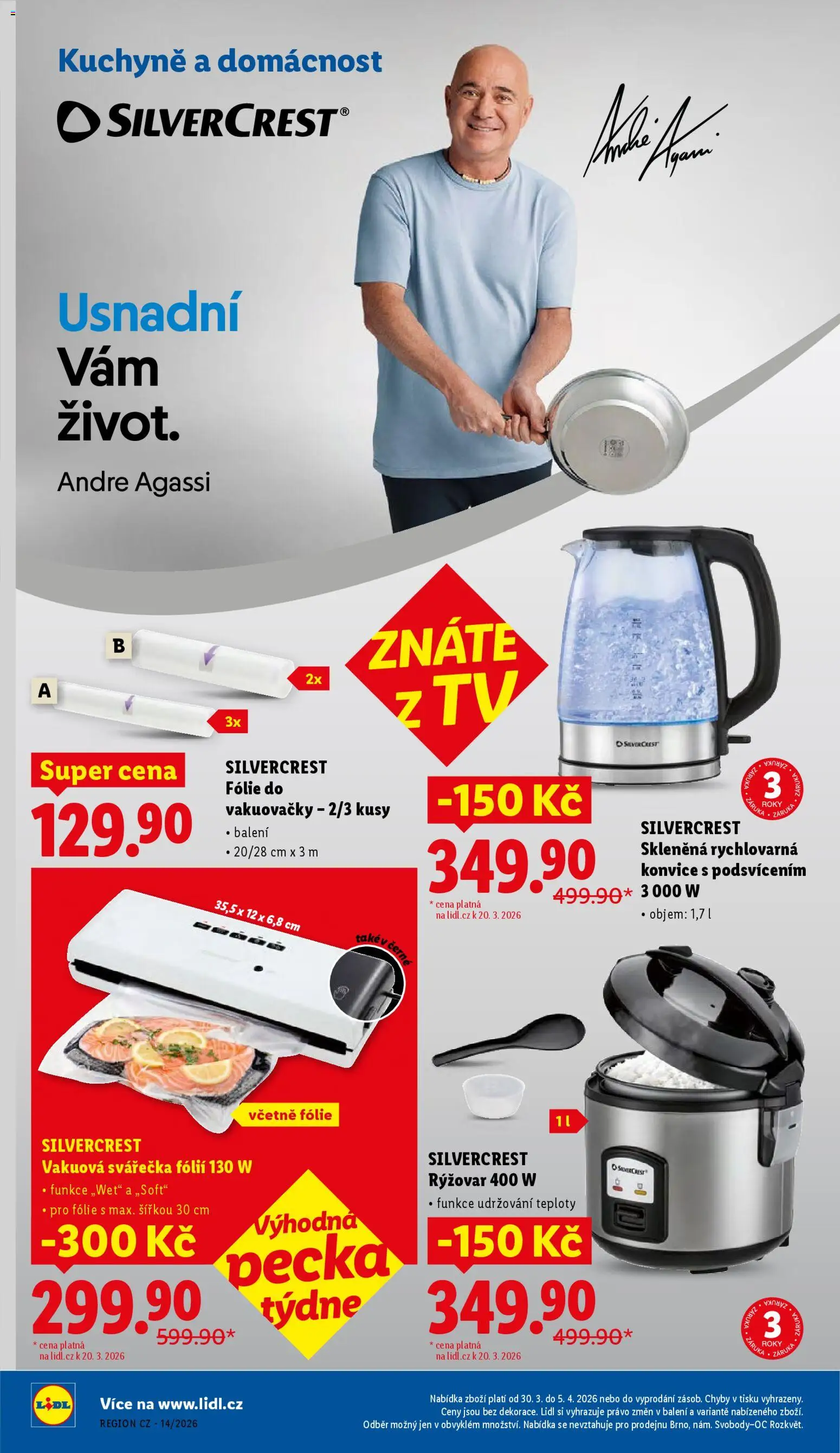 Lidl leták od 30.03.2026 | Strana: 30 | Produkty: Vakuová svářečka fólií, Konvice, Kuchyně, Fólie do vakuovačky