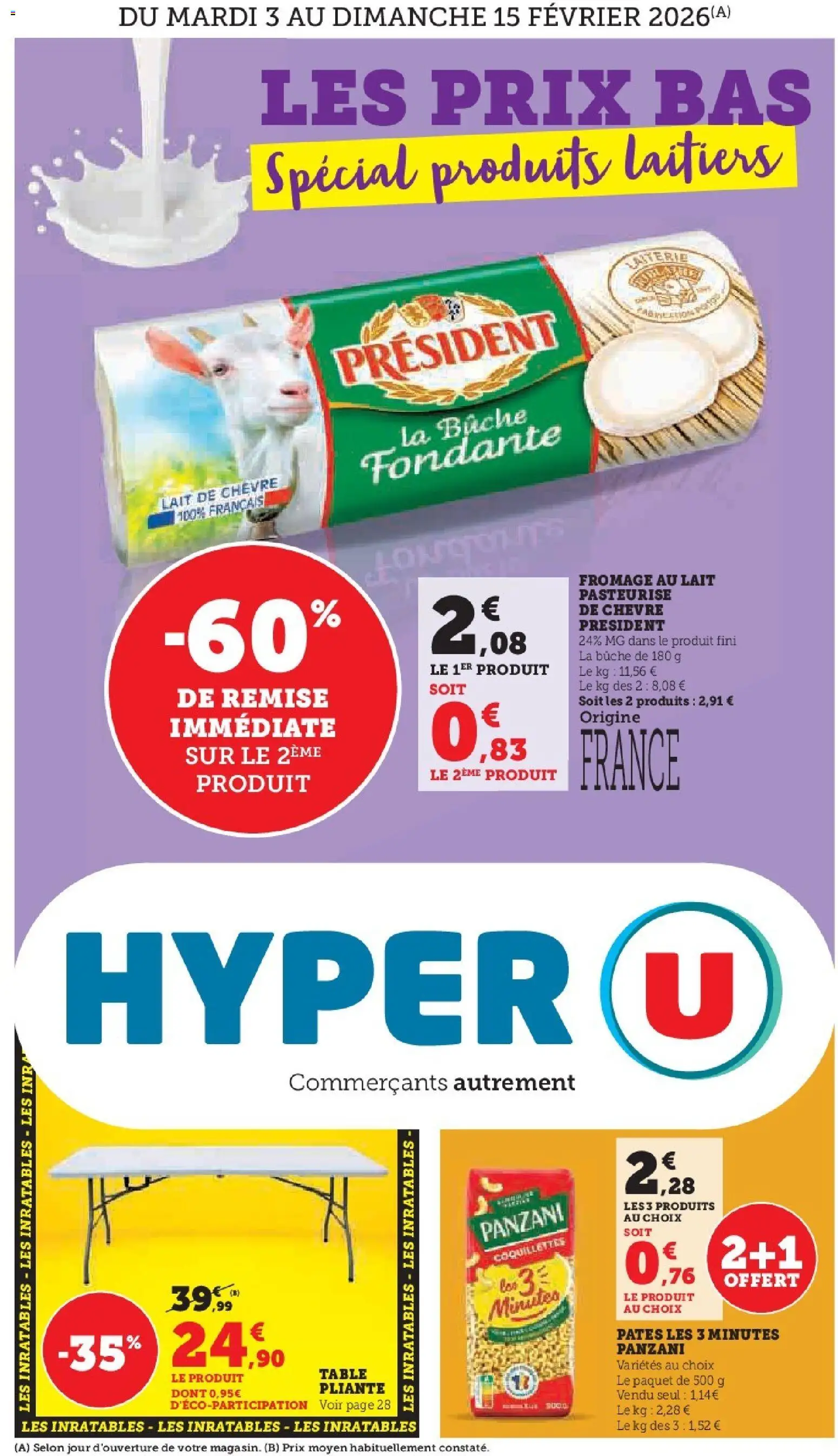 {H1} | Page: 1 | Produits: Lait, Fromage, Coquillettes, Pâtes