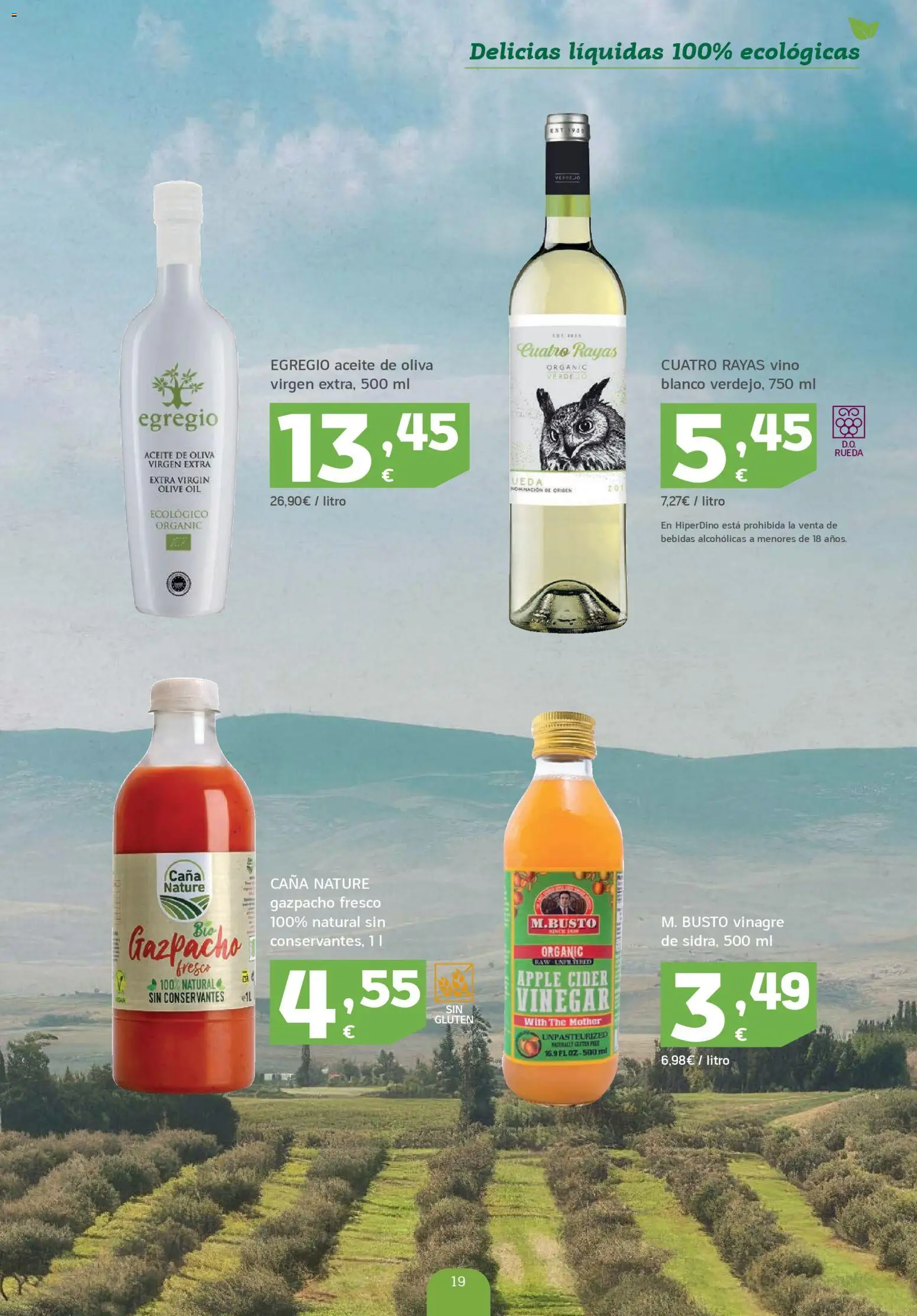 HiperDino folleto │ válido desde el 23.01.2026 | Página: 19 | Productos: Aceite, Vino, Aceite de oliva, Δεξαμενή