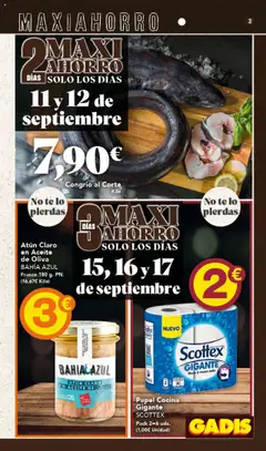 Gadis folleto │ válido desde el 11.09.2025 | Página: 3 | Productos: Aceite, Té, Aceite de oliva, Atún claro