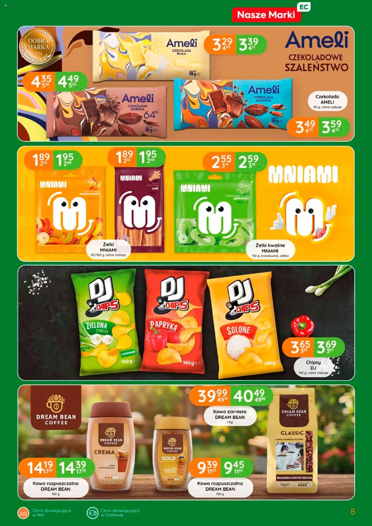 Eurocash gazetka - Oferta Produktowa od 05.03.2026 | Strona: 8 | Produkty: Czekolada gorzka, Kawa ziarnista, Kawa rozpuszczalna, Żelki