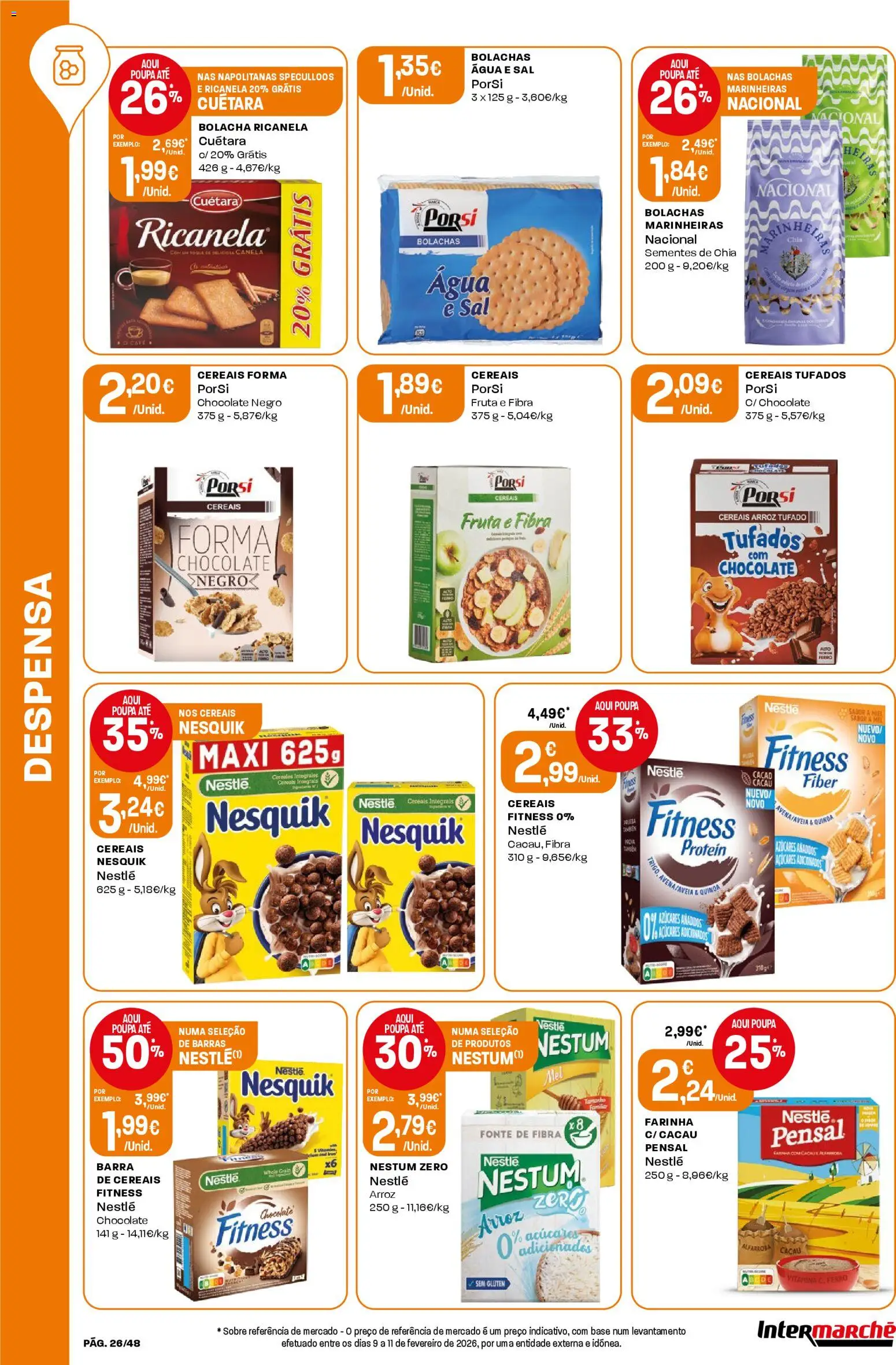 Intermarché folheto │ válido de 19.03.2026 | Página: 26 | Produtos: Sal, Chocolate, Arroz, Mel