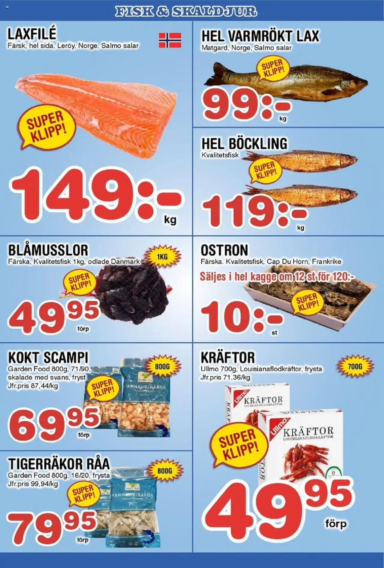 Nya Pulsen reklamblad aktuell från 20.10.2025 | Sida: 10 | Produkter: Kräftor, Lax