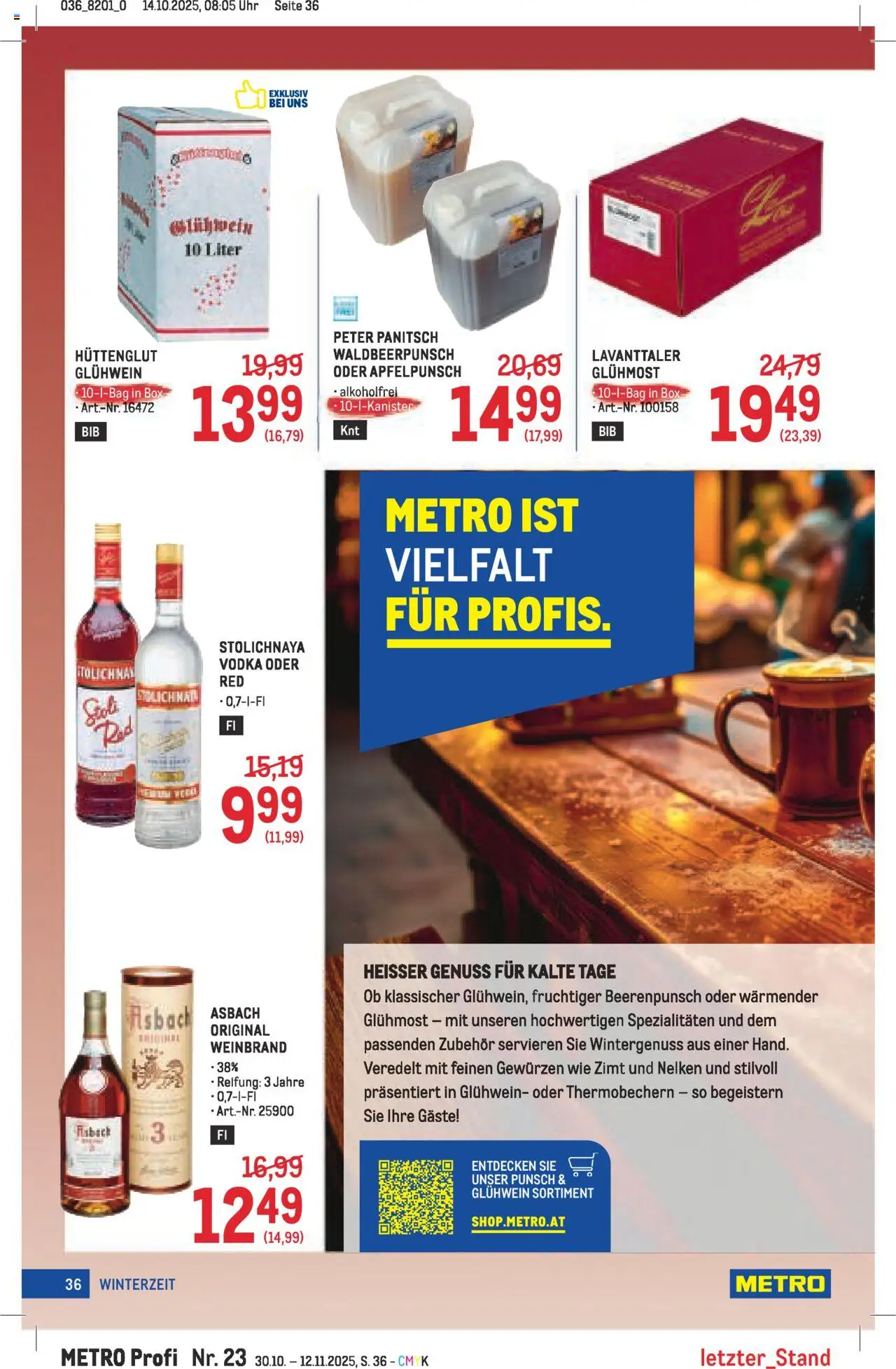 Metro angebote Profi gültig ab 30.10.2025 | Seite: 36 | Produkte: Uhr, Box