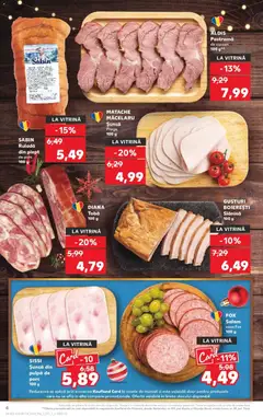 Ofertele Kaufland valabile de la 03.12.2025 | Pagină: 4 | Produse: Vitrină, Salam, Șuncă