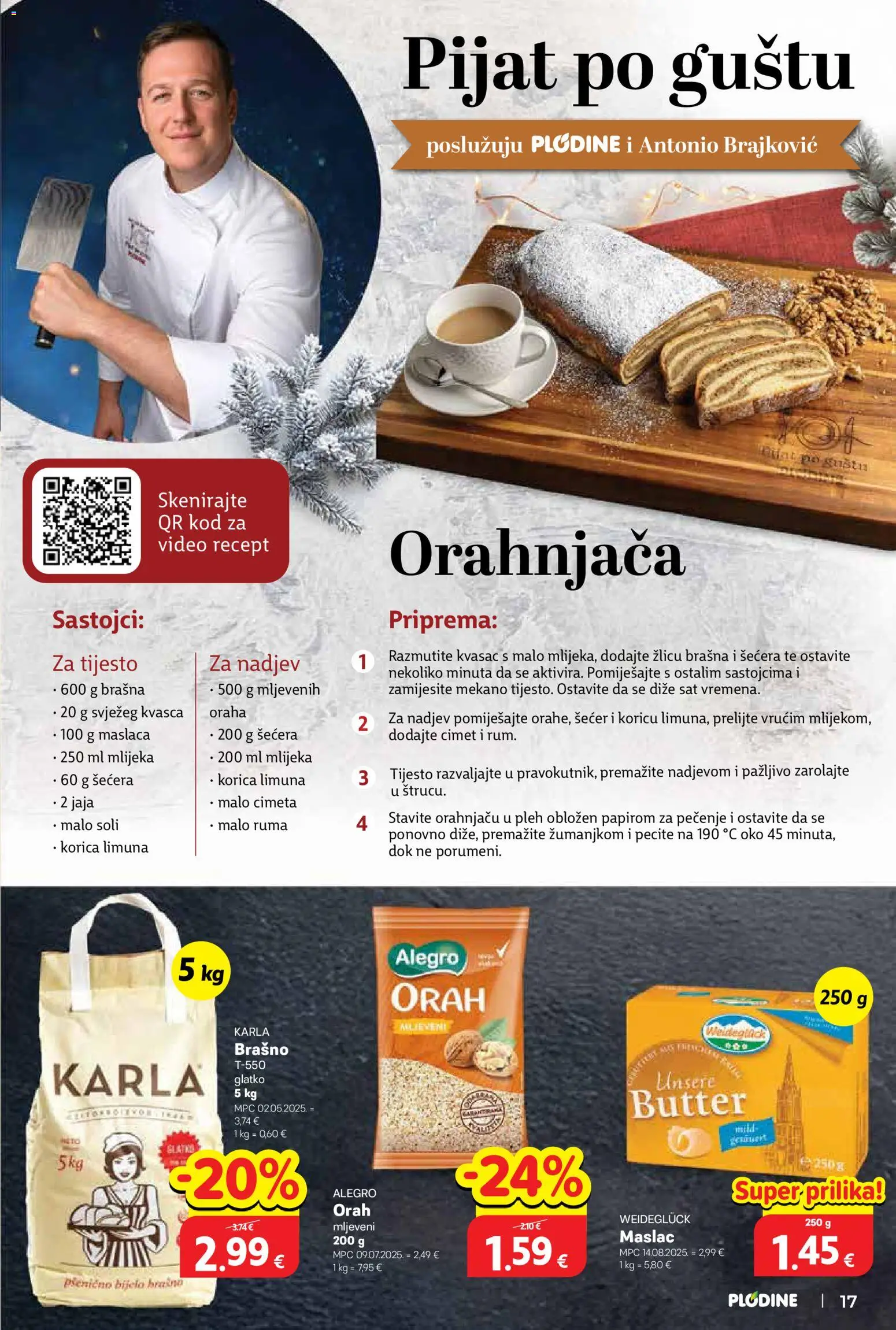 Plodine katalog | vrijedi od 03.12.2025 | Stranica: 17 | Proizvodi: Brašno, Sat, Kvasac, Orah