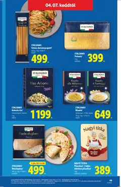 ITALIAMO Arborio rizs*, Hosszúszemű, hántolt rizs 1 kg - amely érvényes a következő dátumtól: 01.04.2026 | Oldal: 49