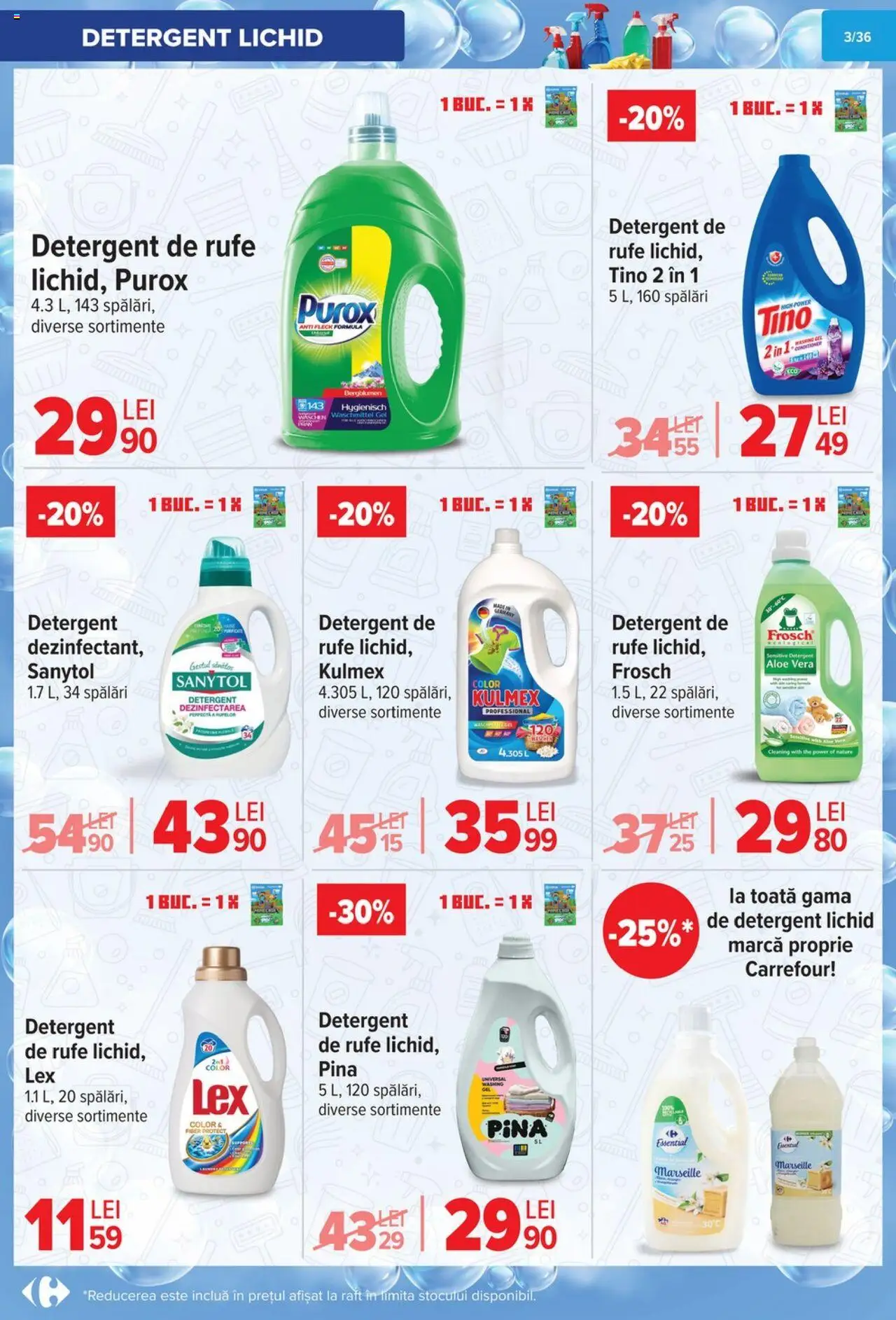 Noul catalog Carrefour – valabil de la 01.10.2025 | Pagină: 4 | Produse: Aloe vera, Raft, Detergent
