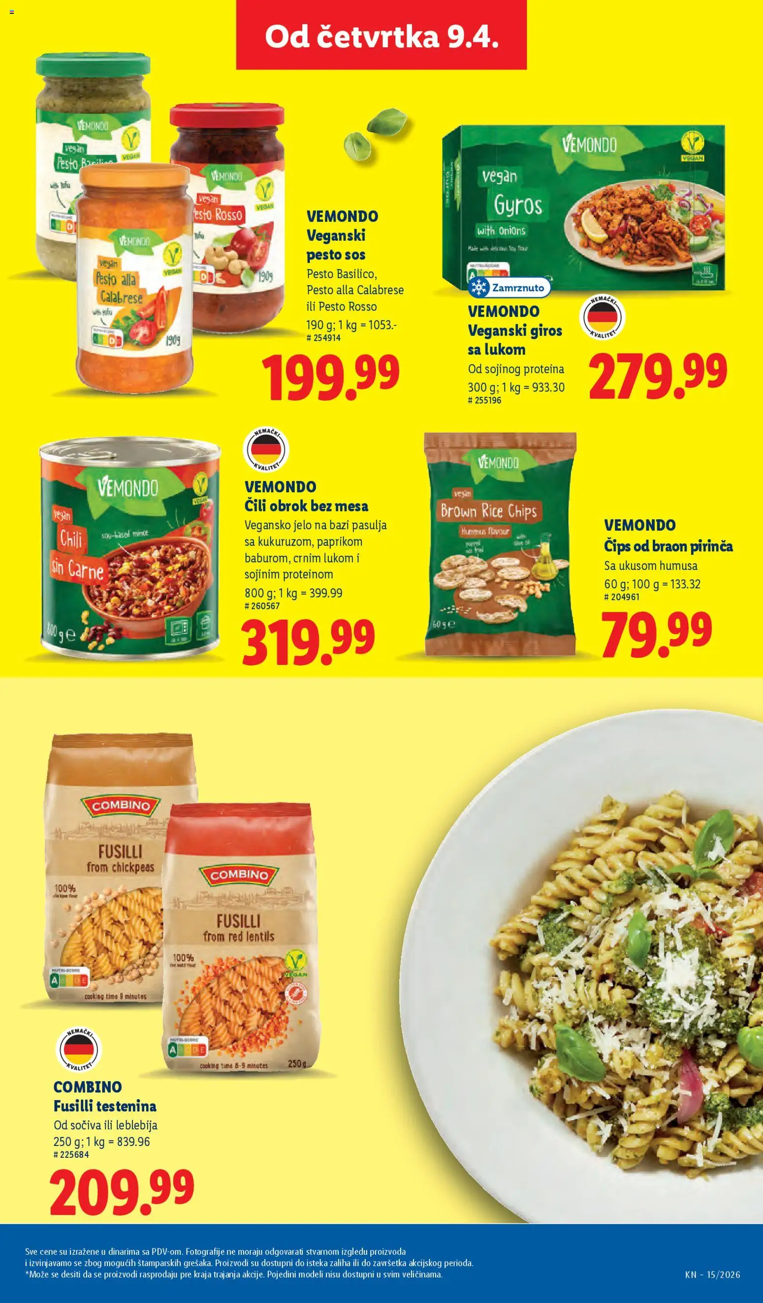 Lidl katalog - važi od 09.04.2026 | Strana: 69 | Proizvode: Testenina, Čips, Pesto, Sos