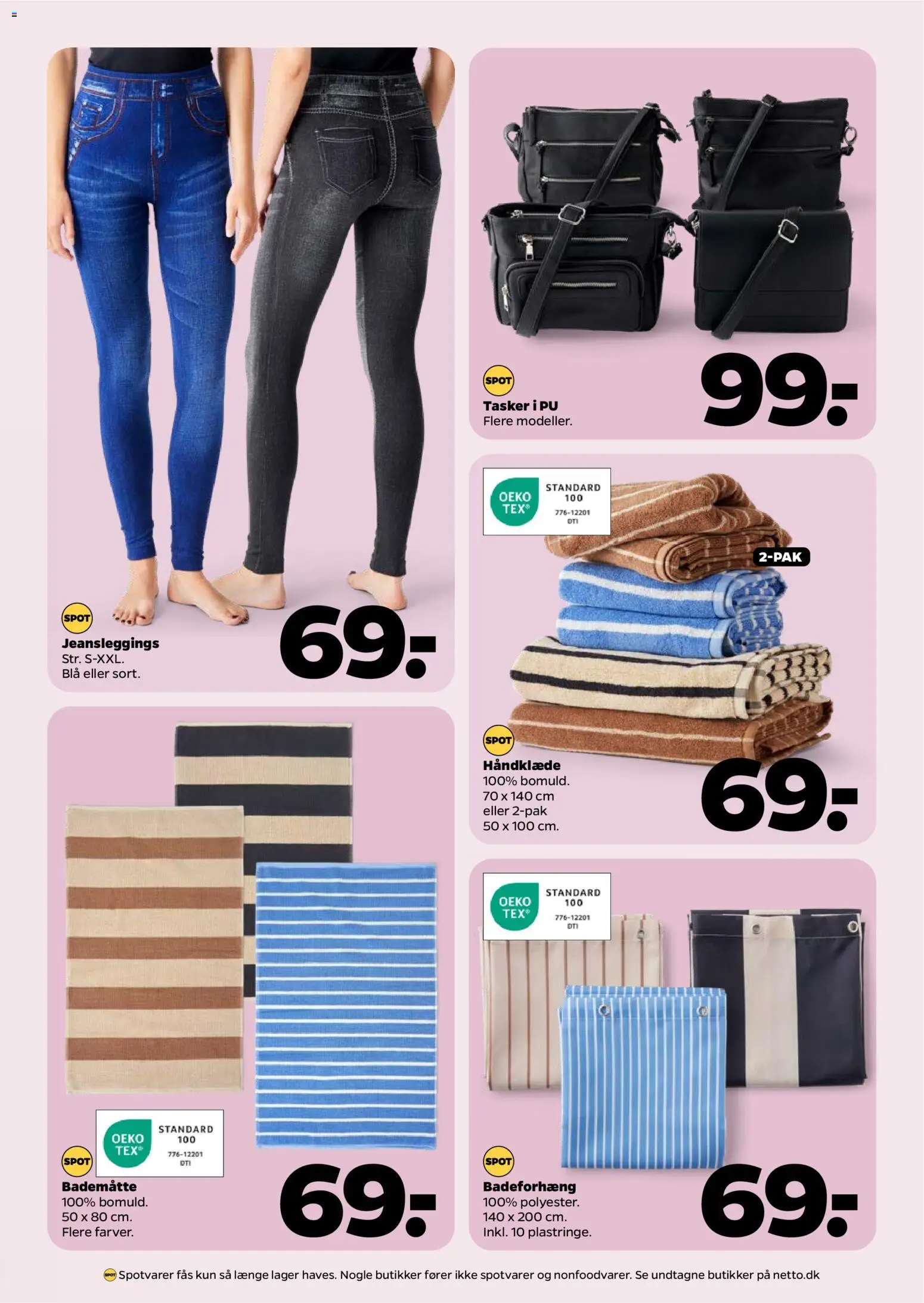 Netto tilbudsavis – gyldig fra 28.03.2026 | Side: 33 | Produkter: Leggings, Tasker, Badeforhæng, Bademåtte
