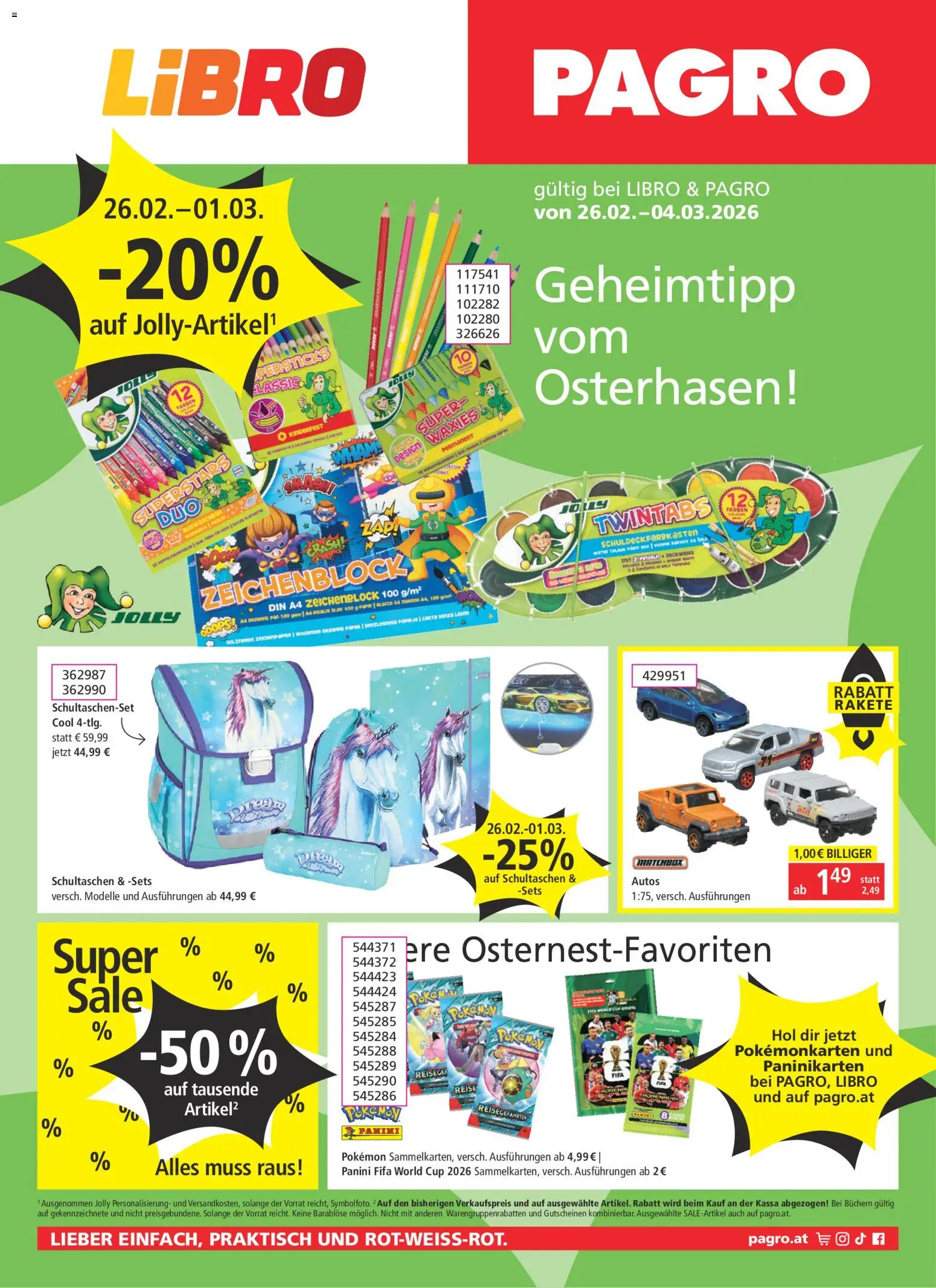 Pagro-Diskont Flugblatt gültig ab 26.02.2026 | Seite: 1 | Produkte: Box