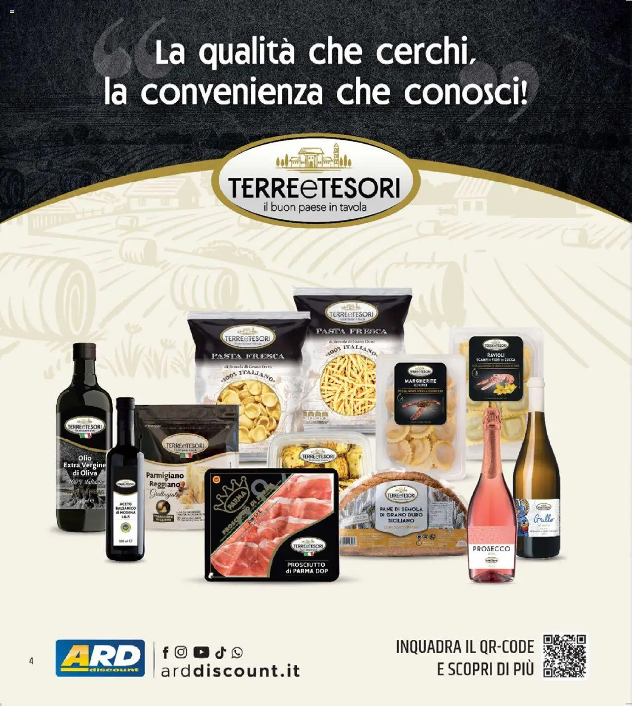 Volantino ARD Discount del 13.10.2025 | Pagina: 4 | Prodotti: Zucca, Ravioli, Parmigiano reggiano, Parmigiano