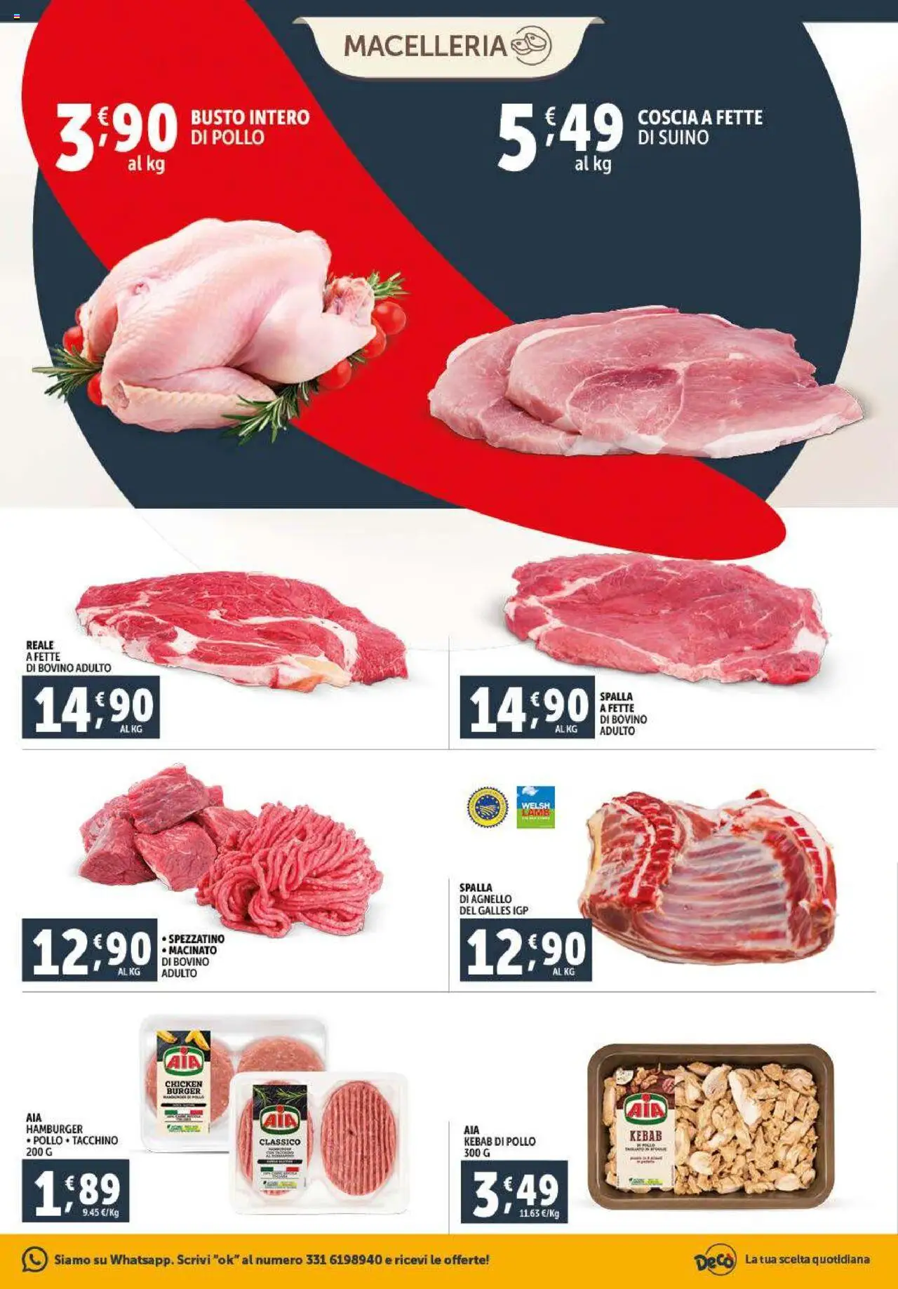 Volantino Decò del 23.09.2025 | Pagina: 4 | Prodotti: Bovino, Suino, Agnello, Hamburger