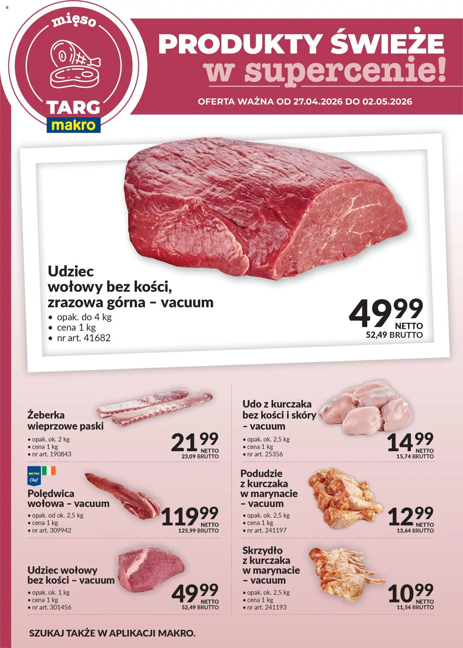 Makro gazetka - Oferta świeża w super cenach od 27.04.2026 | Strona: 2 | Produkty: Mięso