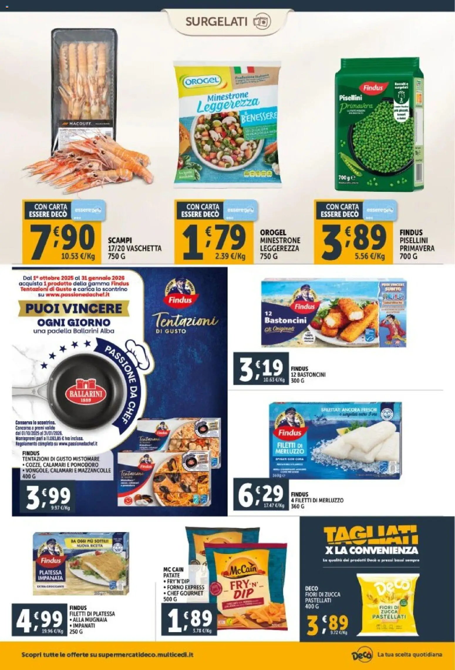 Volantino Decò del 29.12.2025 | Pagina: 10 | Prodotti: Minestrone, Patate, Calamari, Padella