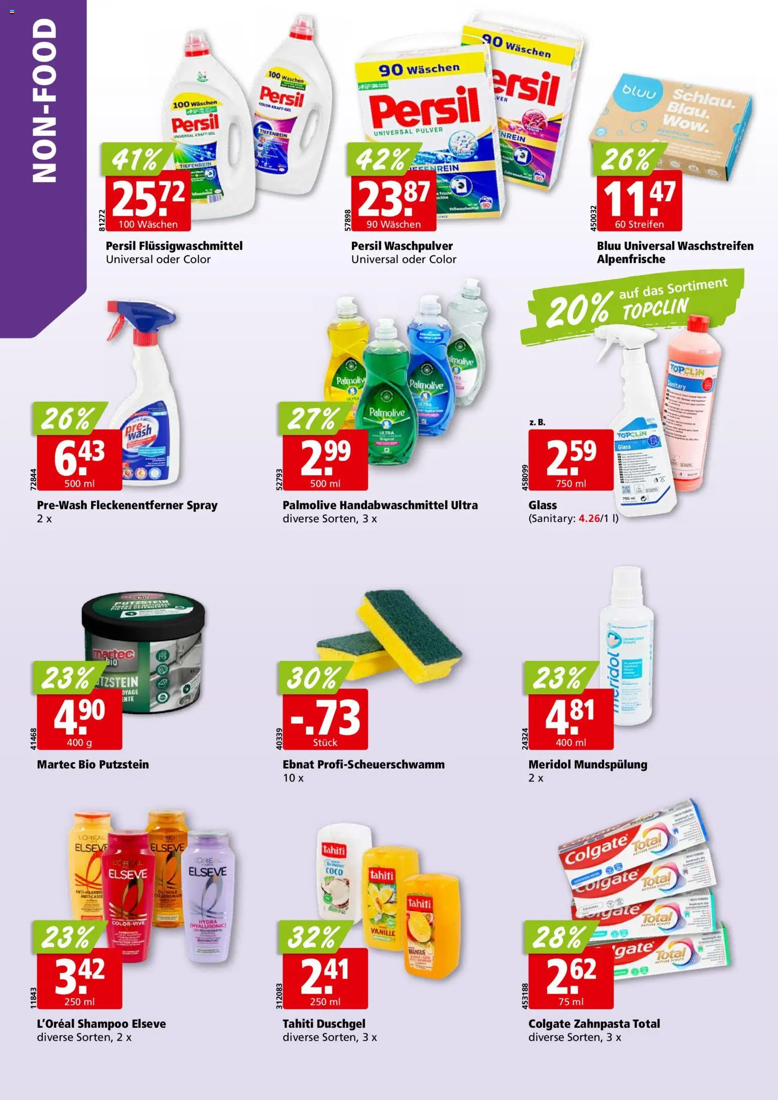 Aligro aktionen Chavannes, Matran, Genf, Sitten – gültig ab 09.03.2026 | Seite: 30 | Produkte: Pulver, Duschgel, Waschpulver, Fleckenentferner