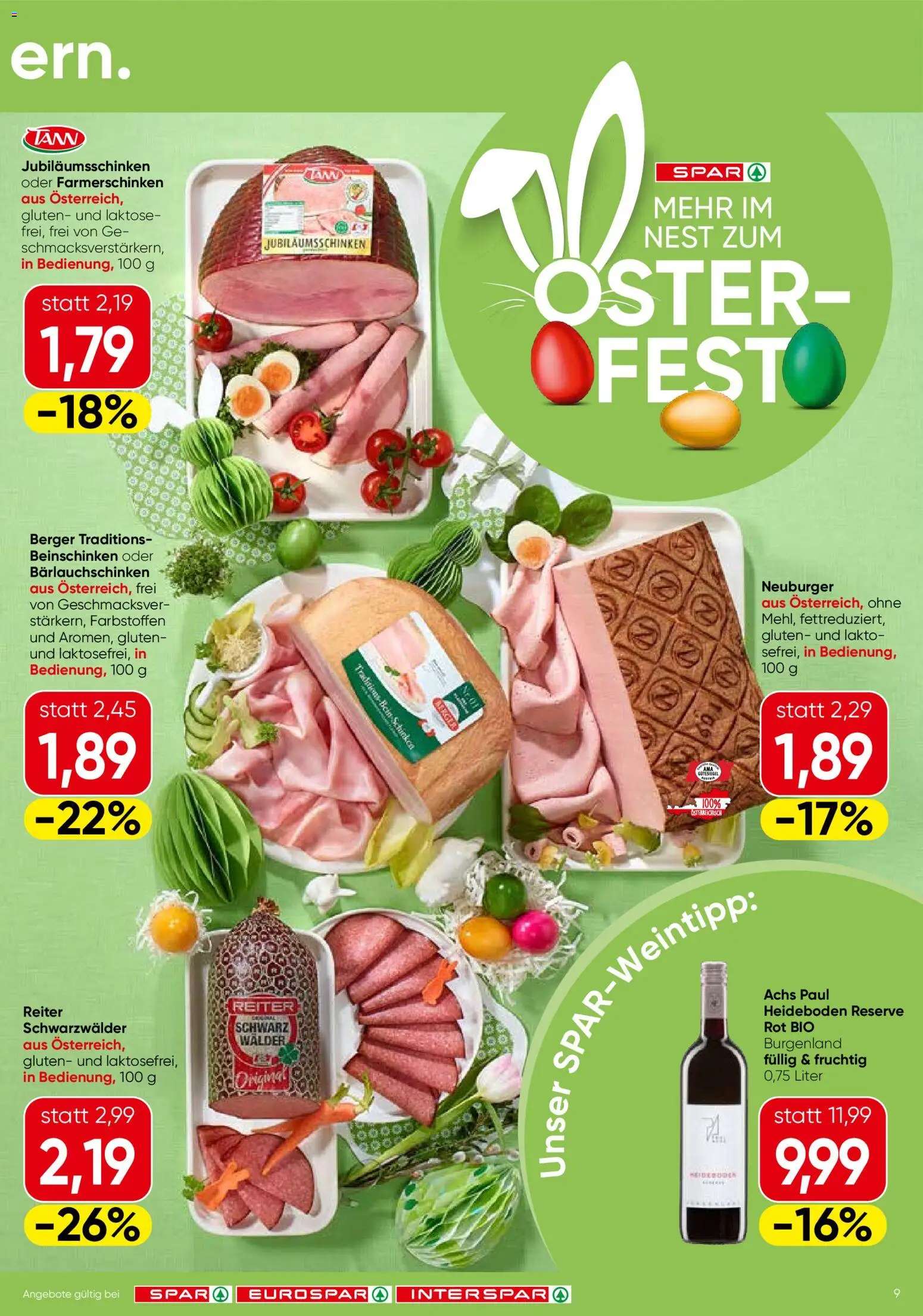 Spar Flugblatt - Wien gültig ab 31.03.2026 | Seite: 9