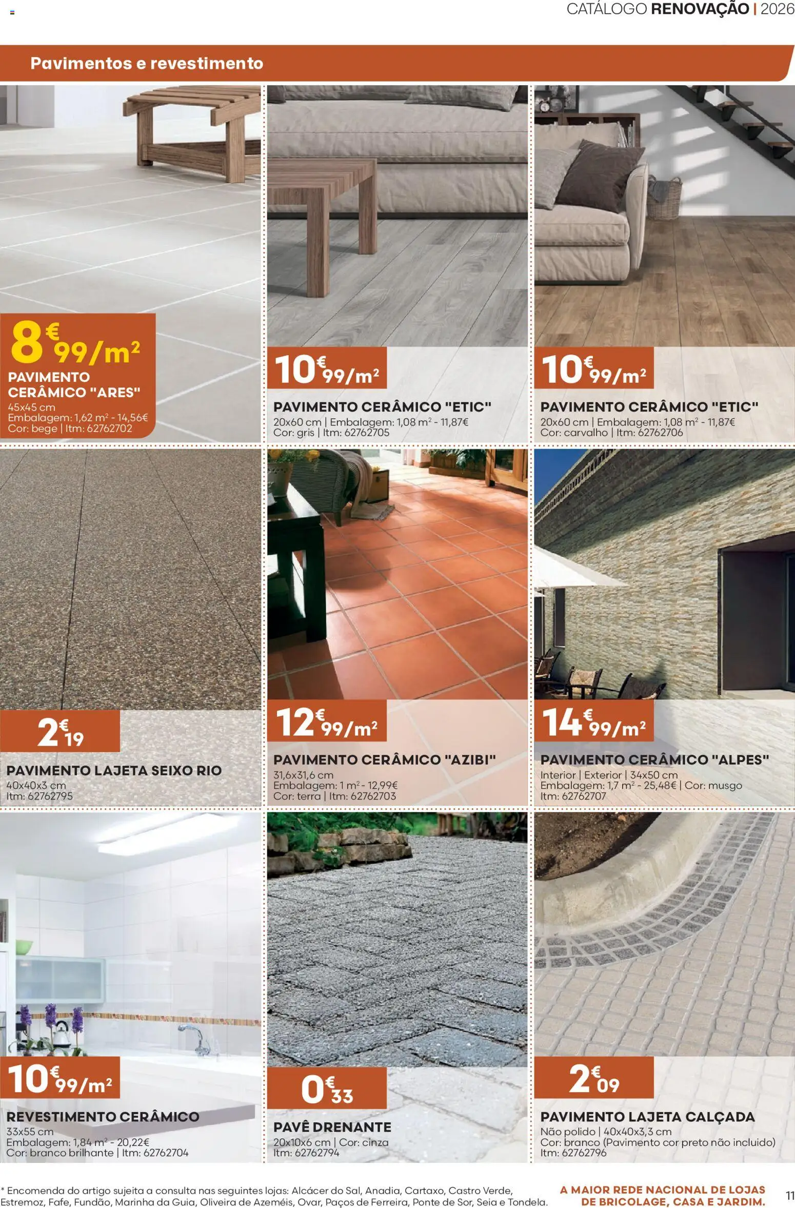 BricoMarché folheto │ válido de 22.01.2026 | Página: 11 | Produtos: Pavimento cerâmico, Drenante
