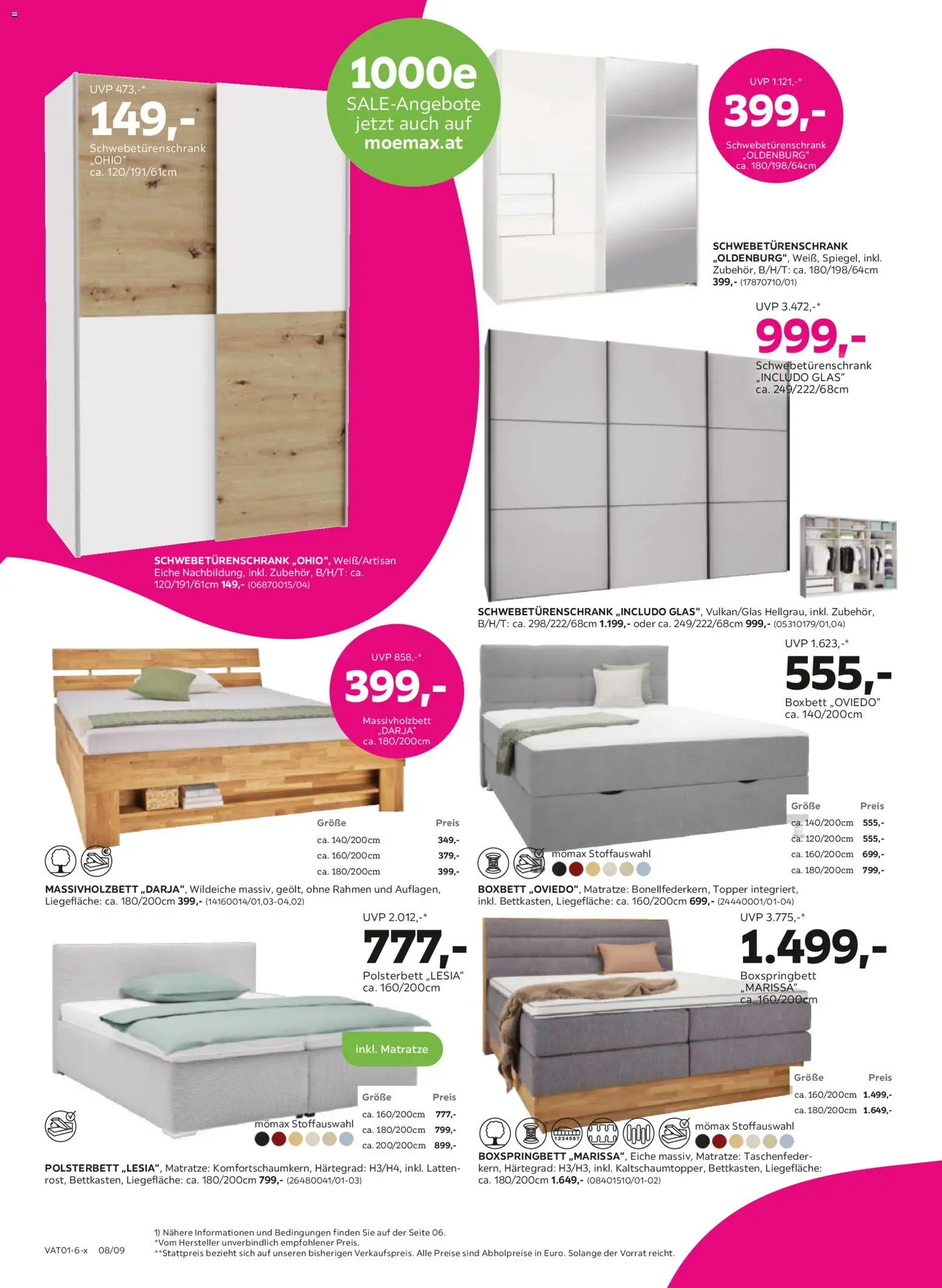 Mömax Prospekt aktuell gültig ab 13.01.2026 | Seite: 8 | Produkte: Matratze