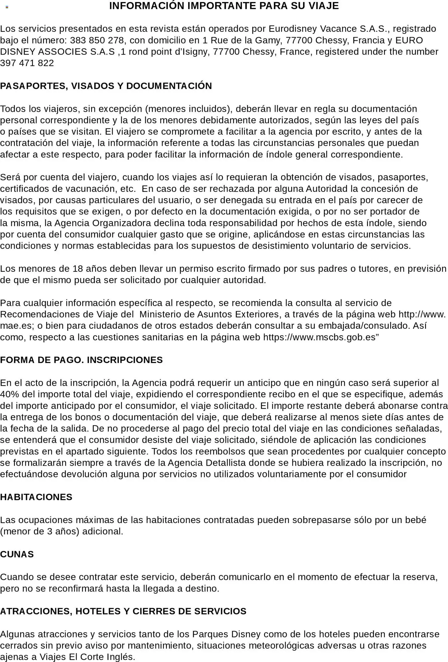 Viajes El Corte Inglés Folleto Disneyland Paris │ válido desde el 31.03.2026 | Página: 64 | Productos: General