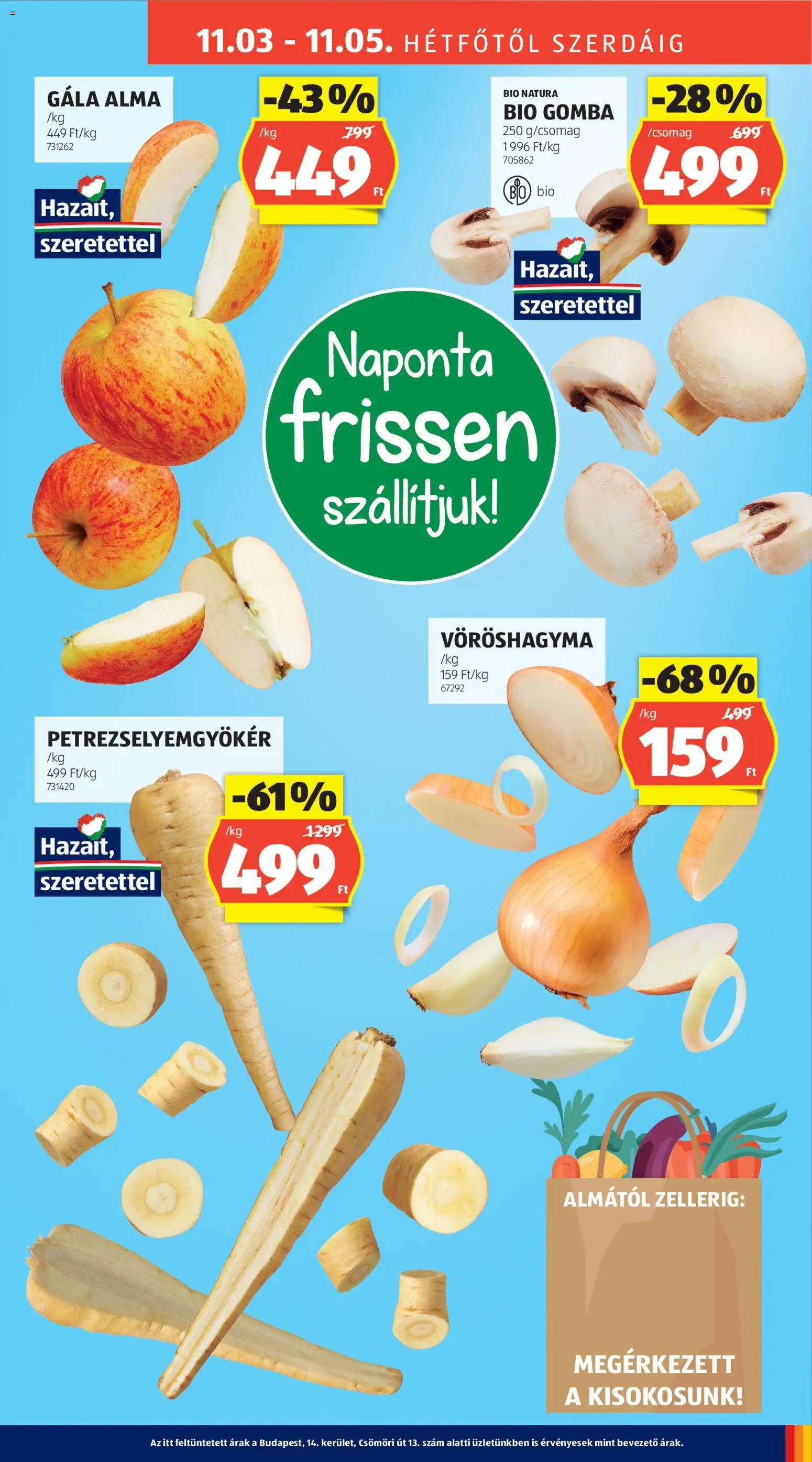 Aldi akciós ujság - amely érvényes a következő dátumtól: 30.10.2025 | Oldal: 37 | Termékek: Vöröshagyma, Gomba, Alma