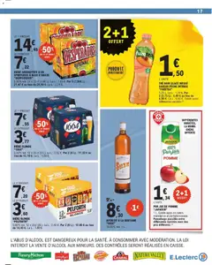 E.Leclerc - Prévisualisation de BIÈRE AROMATISÉE À UN SPIRITUEUX À BASE D'AGAVE "DESPERADOS", 5.90% vol. 12 x 33 cl (3.96 L). Le L: 3,65 €. Par 2 (7,920 L): 21,67 € au lieu de 28,90 €. Le L: 2,74 € valide à partir de 20.01.2026 | Page: 17