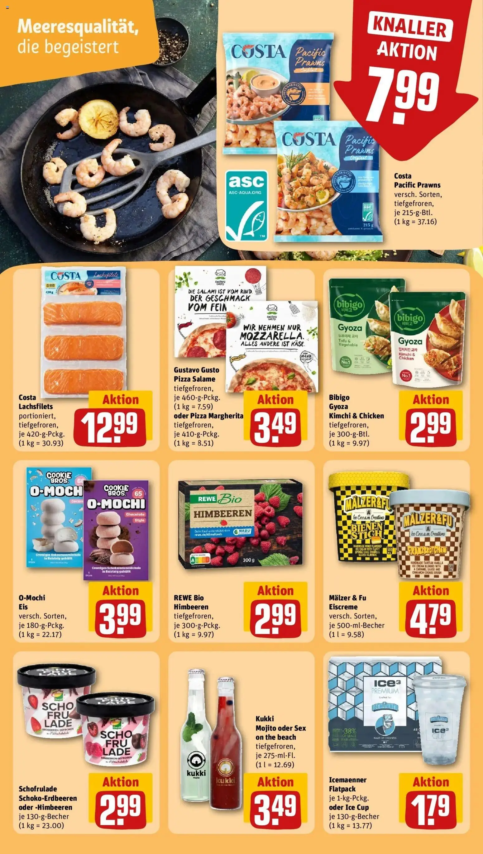 Rewe prospekt Münchsmünster	 – gültig ab 09.02.2026 | Seite: 24 | Produkte: Salami, Erdbeeren, Eis, Mochi