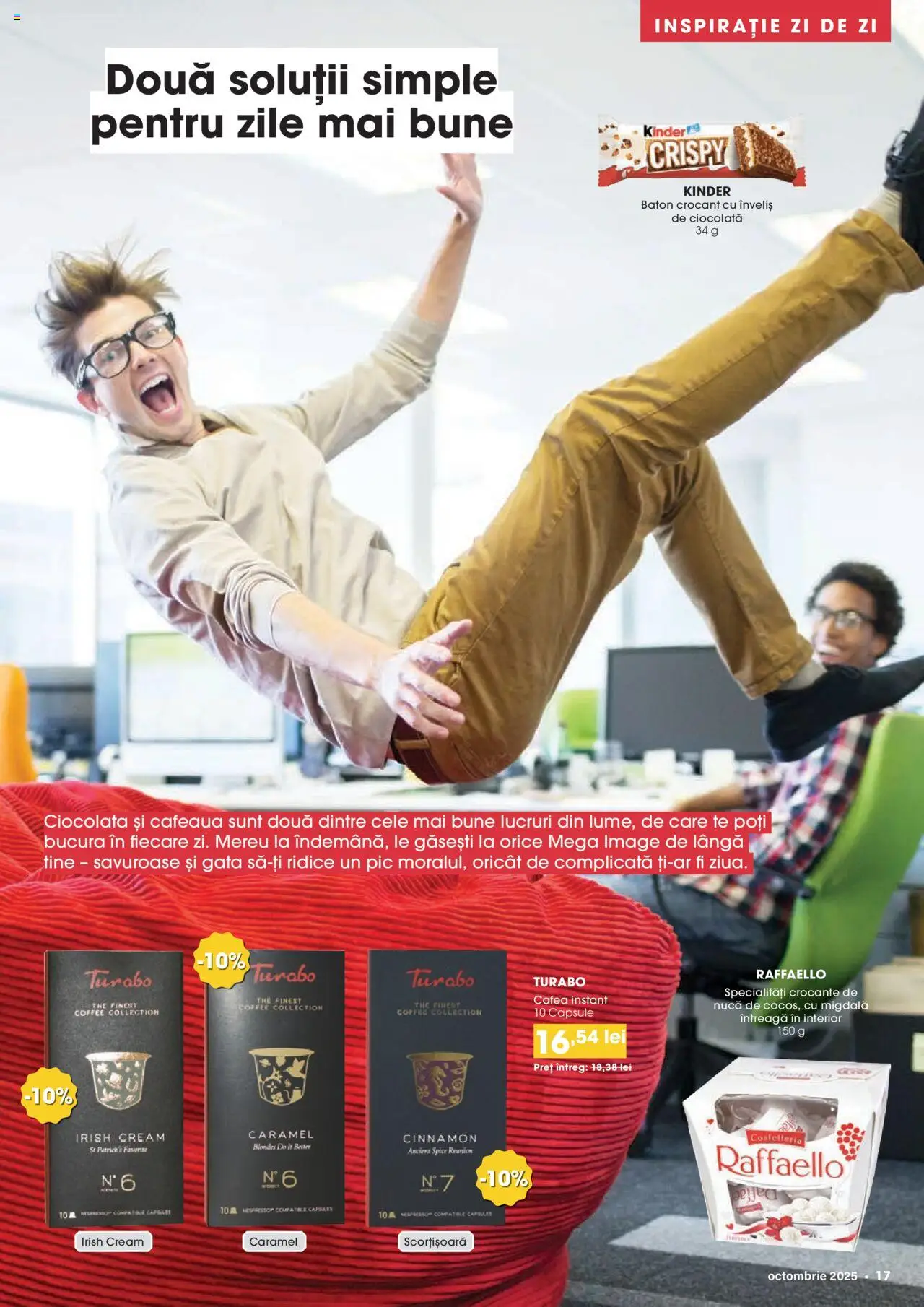 Noul catalog Mega Image – valabil de la 02.10.2025 | Pagină: 17 | Produse: Cafea, Ciocolată
