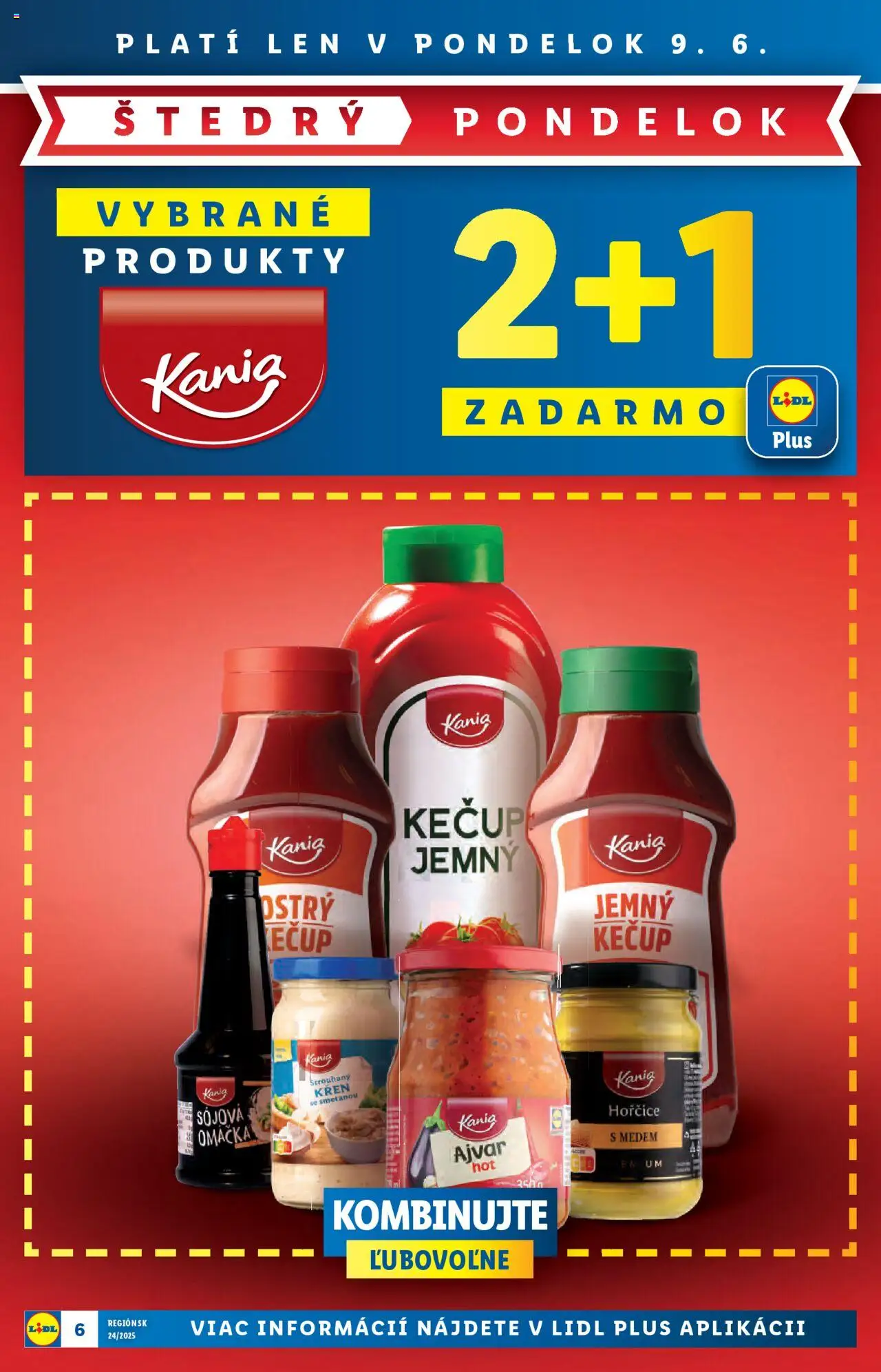 Lidl leták │ platný od 09.06.2025 | Strana: 6 | Produkty: Kečup, Omáčka