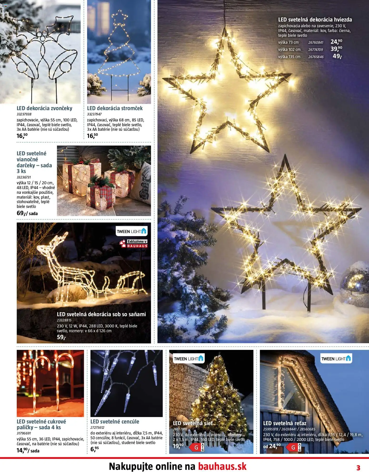 Nové Bauhaus akcie – leták je platný od 03.11.2025 | Strana: 3 | Produkty: Svetlo, Led