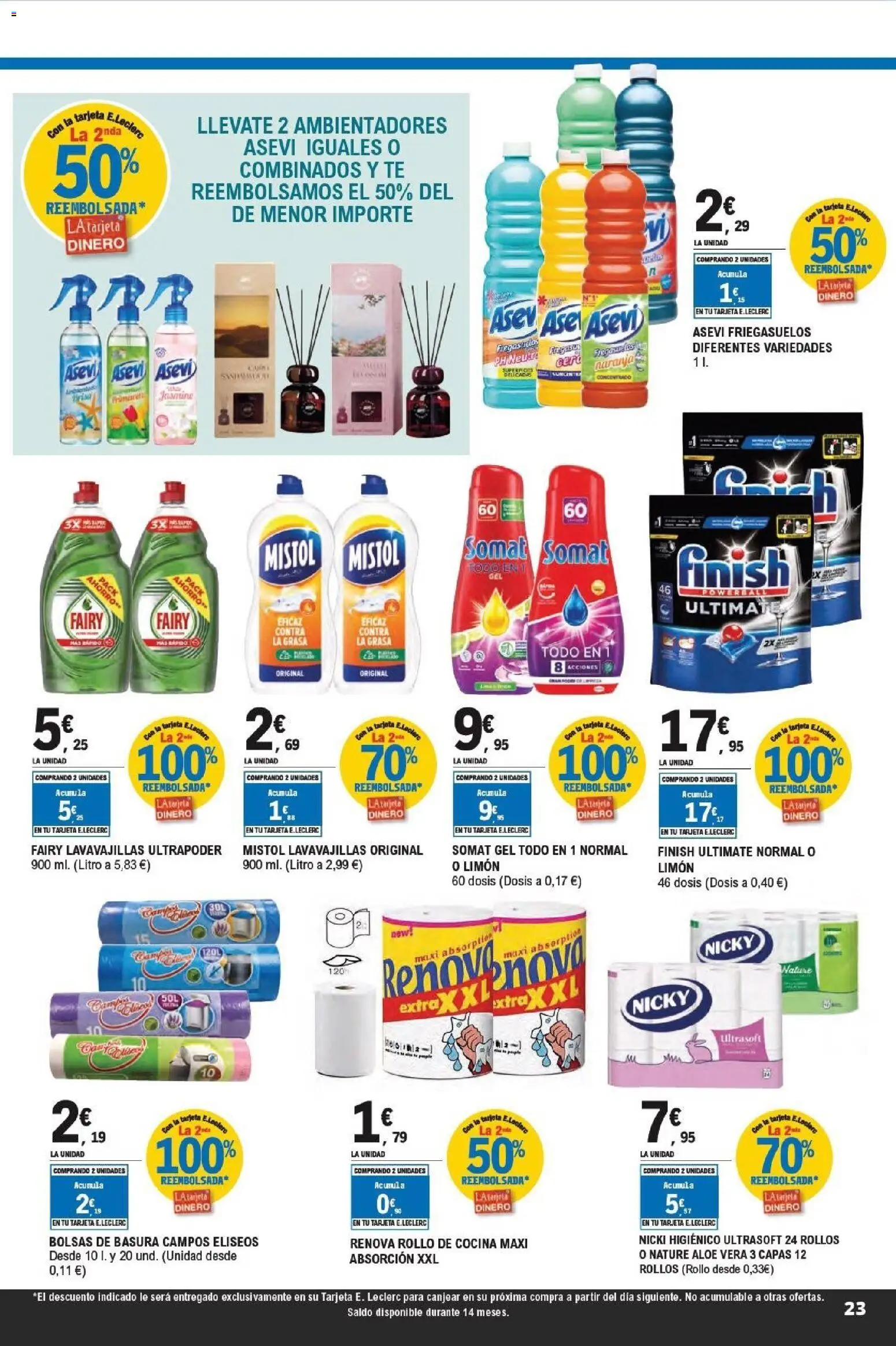 E.Leclerc folleto Super ofertas │ válido desde el 01.04.2026 | Página: 23 | Productos: Té, Cocina, Lavavajillas