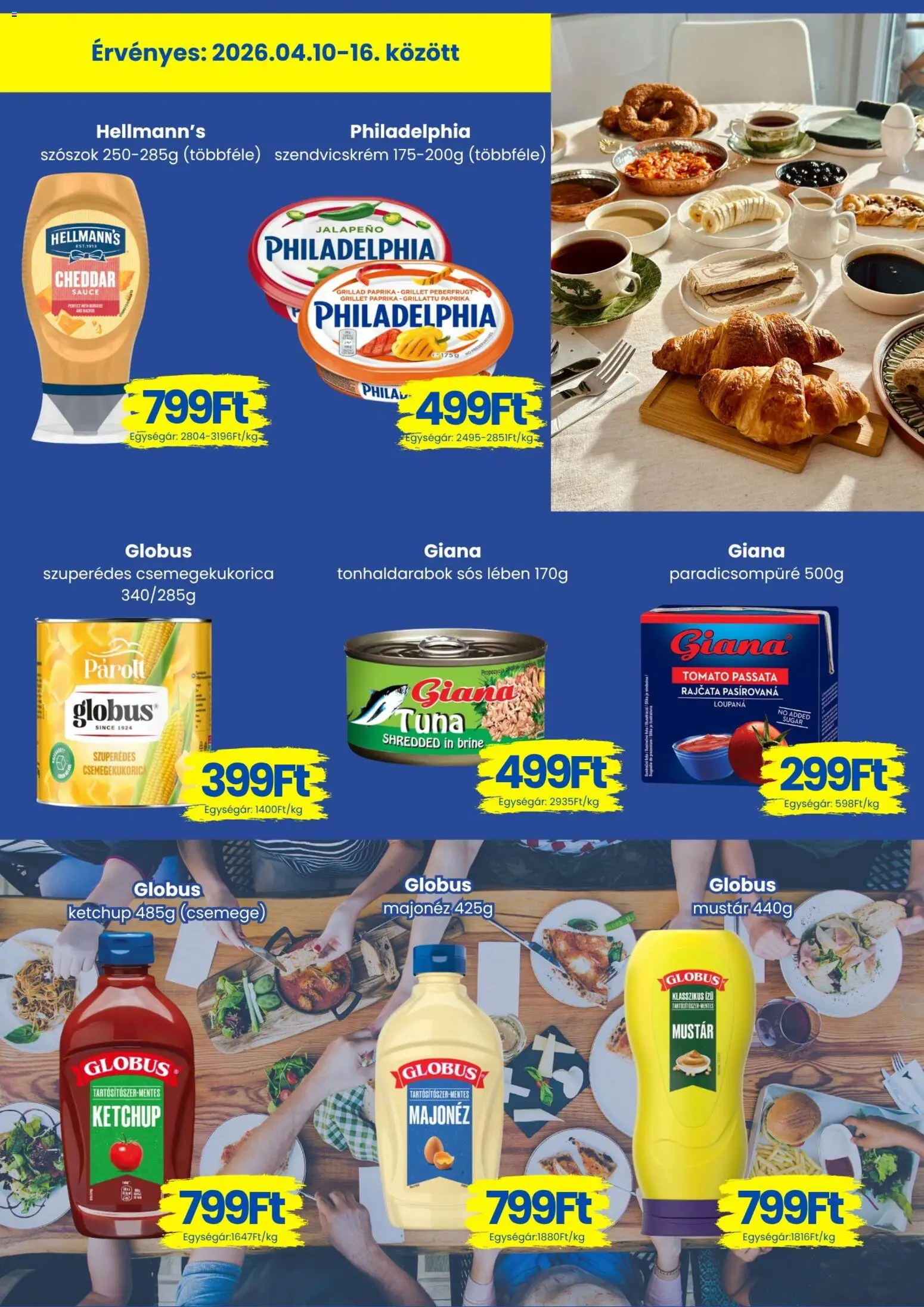 Magnetic akciós ujság - amely érvényes a következő dátumtól: 10.04.2026 | Oldal: 6 | Termékek: Csemegekukorica, Cheddar, Ketchup, Mustár
