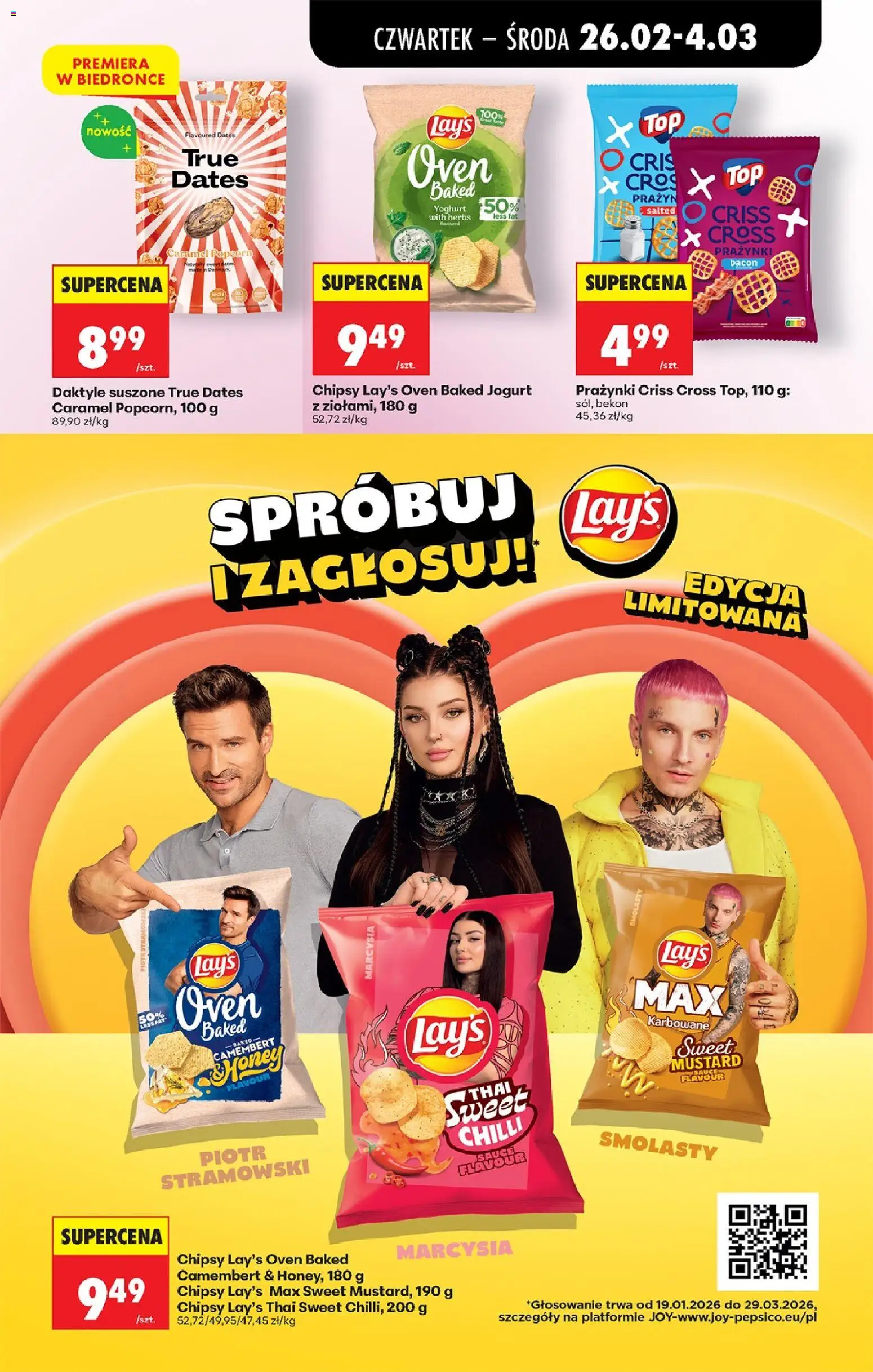 Biedronka Polsko leták - Codziennie niskie ceny od 26.02.2026 | Strana: 63 | Produkty: Jogurt, Lay's, Chipsy, Camembert