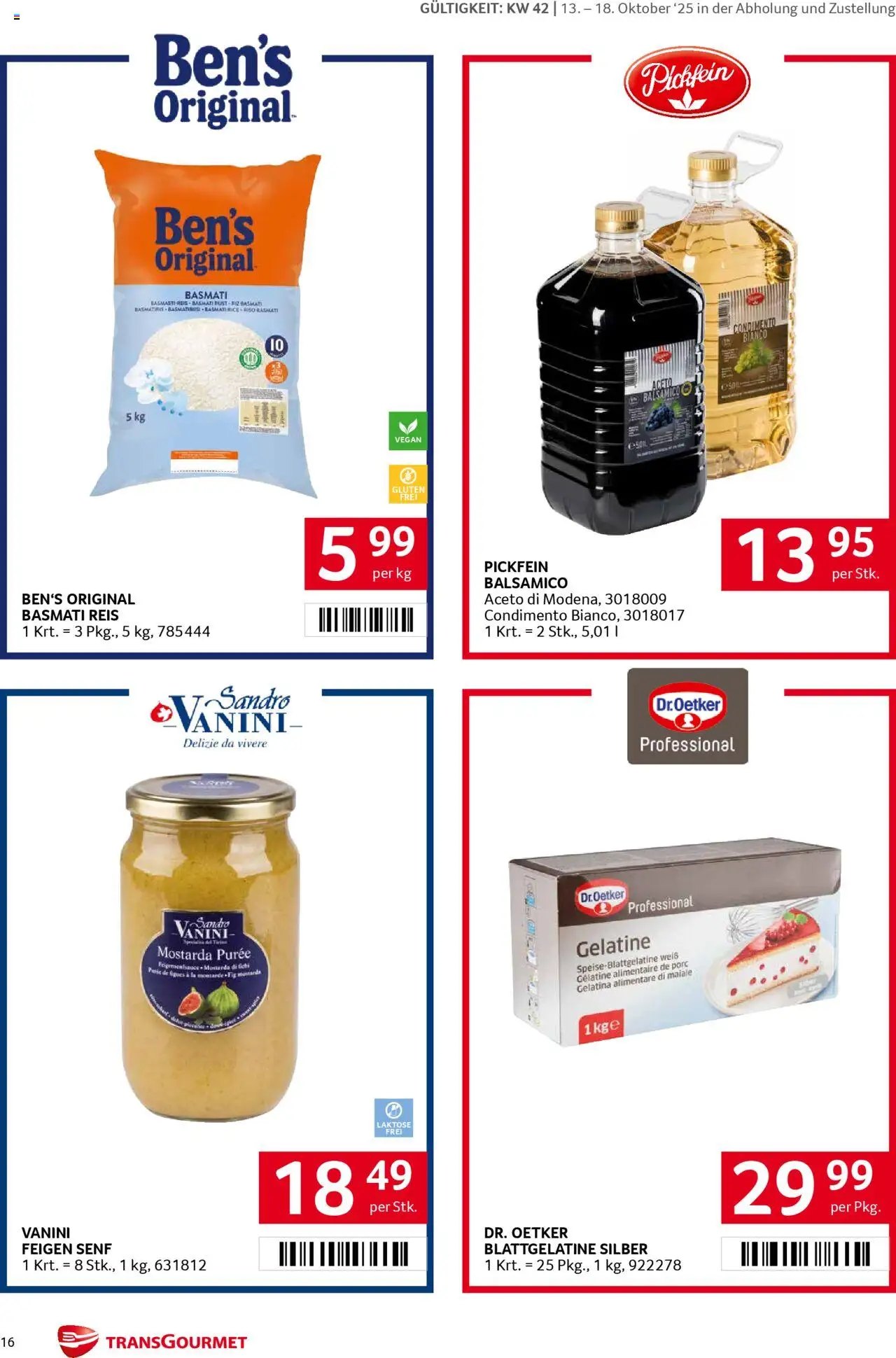 Transgourmet Eröffnungs Festwoche gültig ab 13.10.2025 | Seite: 16 | Produkte: Reis