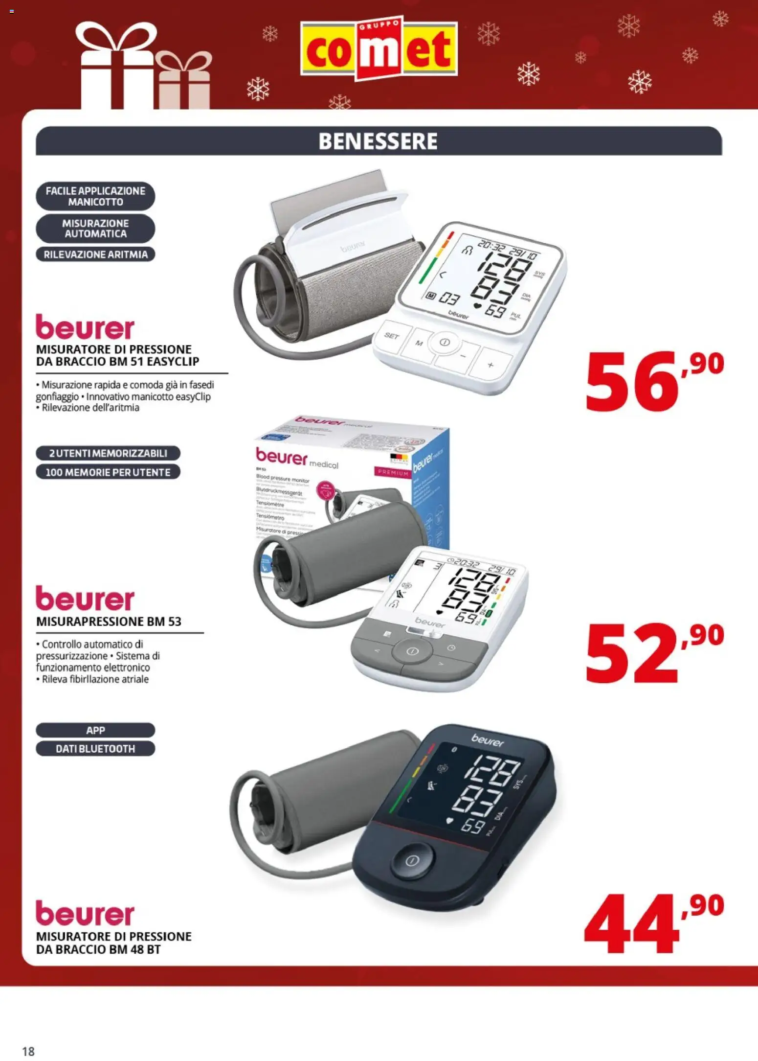 Volantino Comet del 01.12.2025 | Pagina: 18 | Prodotti: Monitor, Misuratore di pressione