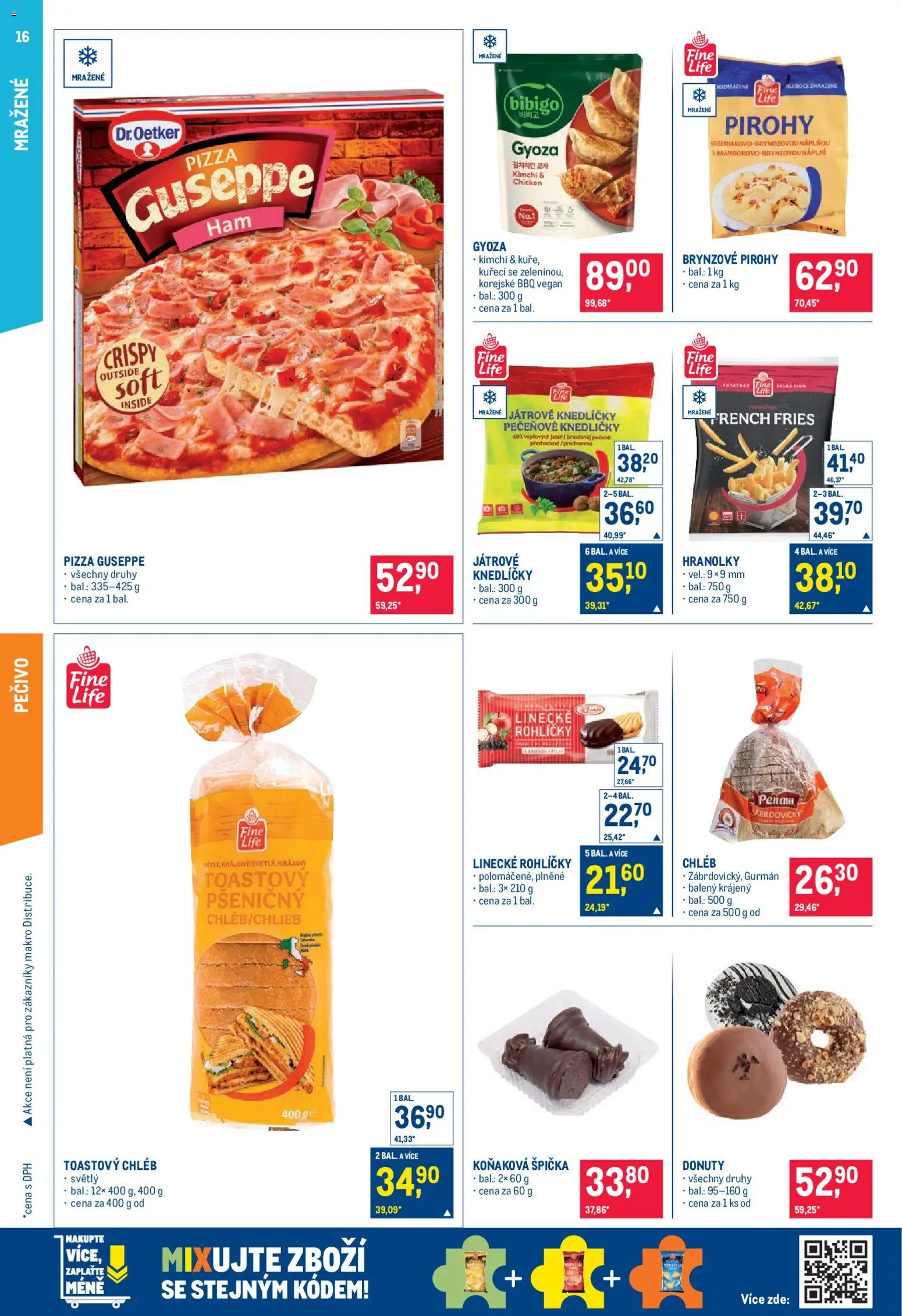 Makro leták - Pro milovníky jídla od 28.01.2026 | Strana: 16 | Produkty: Vegan, Pizza, Pečivo, Linecké rohlíčky