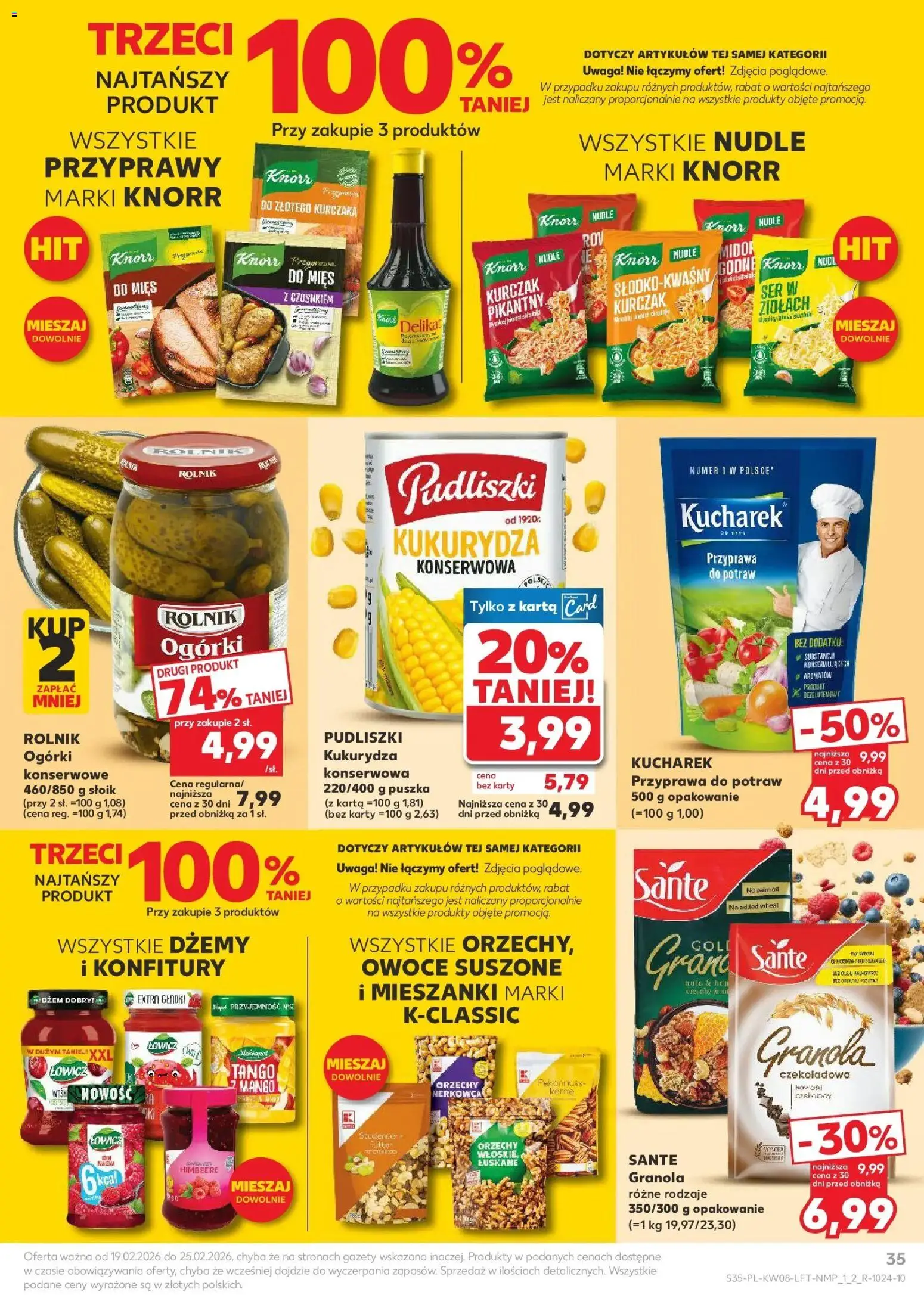 Kaufland Polsko leták od 19.02.2026 | Strana: 35 | Produkty: Mango, Knorr, Karty, Nudle