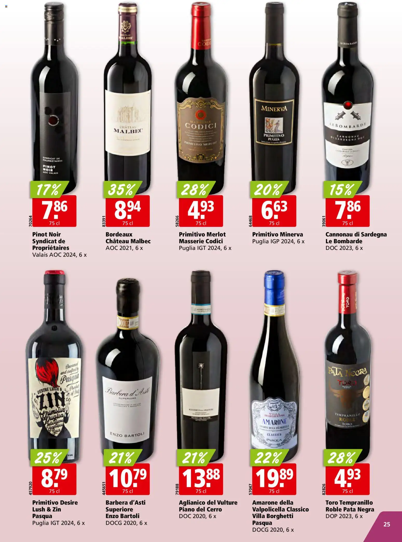 Aligro Aktionen Schlieren, Gossau SG, Frauenfeld, Rapperswil-Jona, Sargans, Bern, Brüttisellen, Pratteln, Emmen, Spreitenbach – gültig ab 10.11.2025 | Seite: 25 | Produkte: Merlot