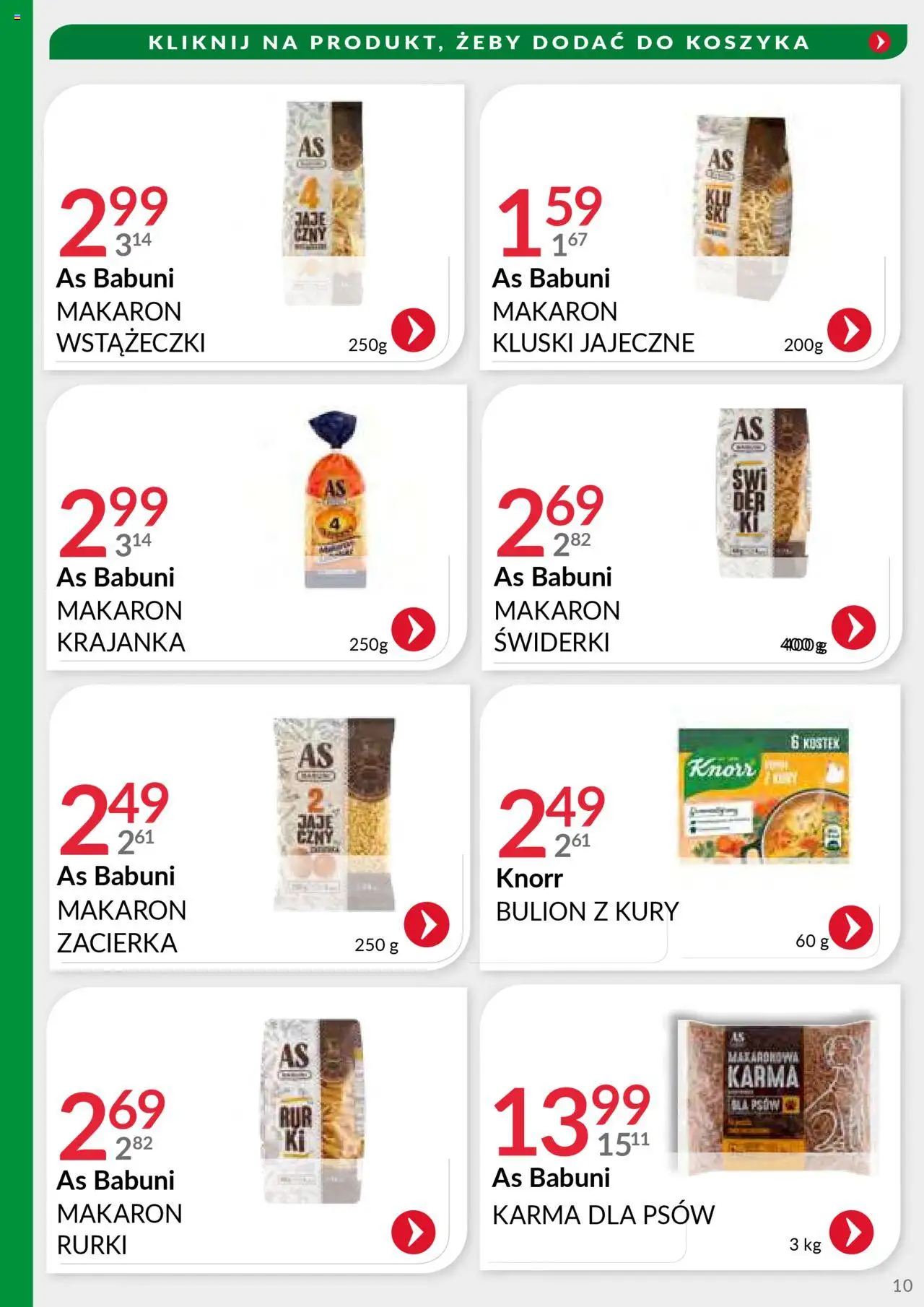Eurocash Gazetka - Handlowa MR Południowy-Wschód od 29.09.2025 | Strona: 10 | Produkty: Makaron, Karma dla psów