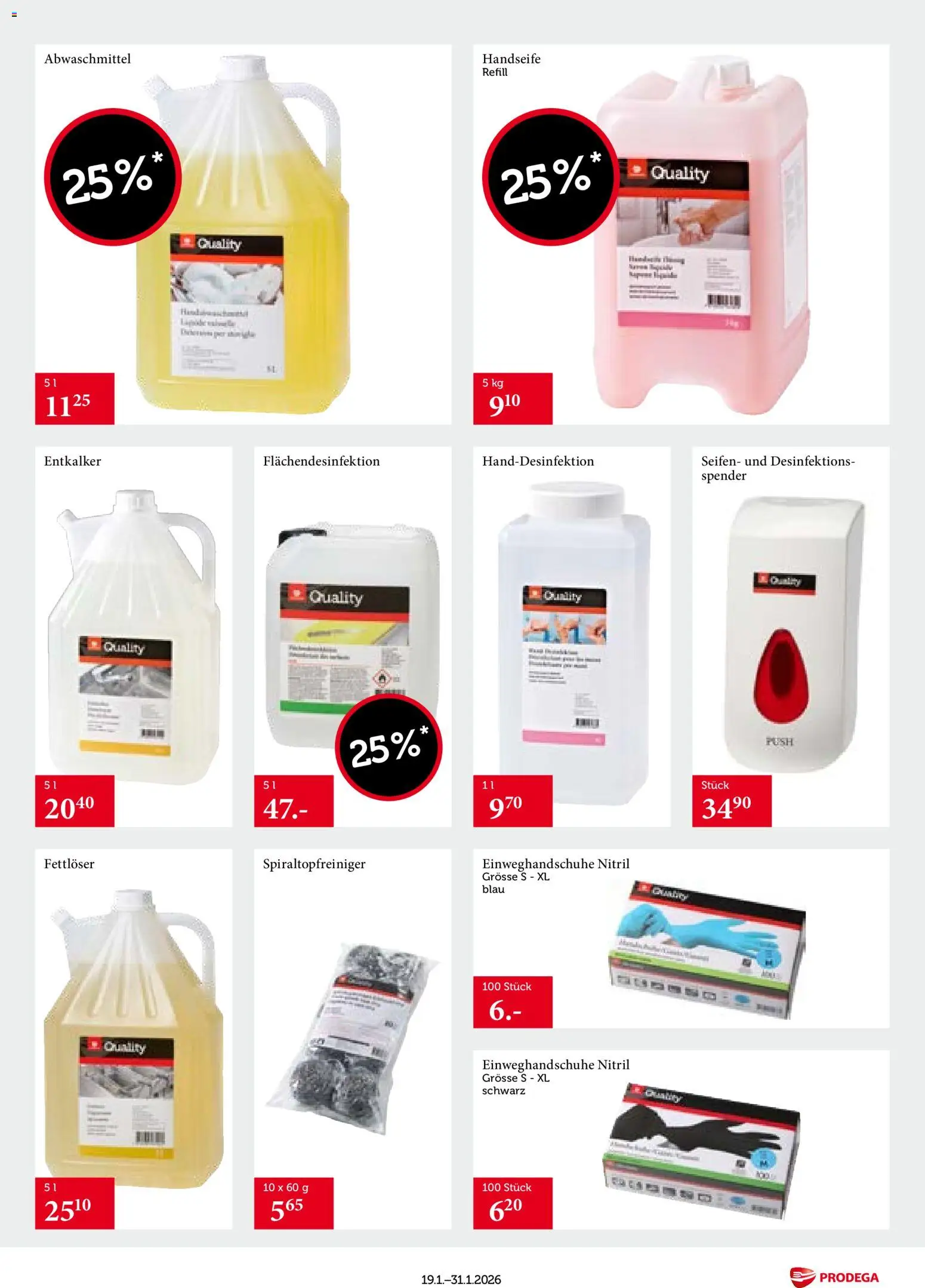Prodega Aktionen Transgourmet Quality – gültig ab 19.01.2026 | Seite: 21 | Produkte: Bluetooth Højttalere, Handdesinfektion