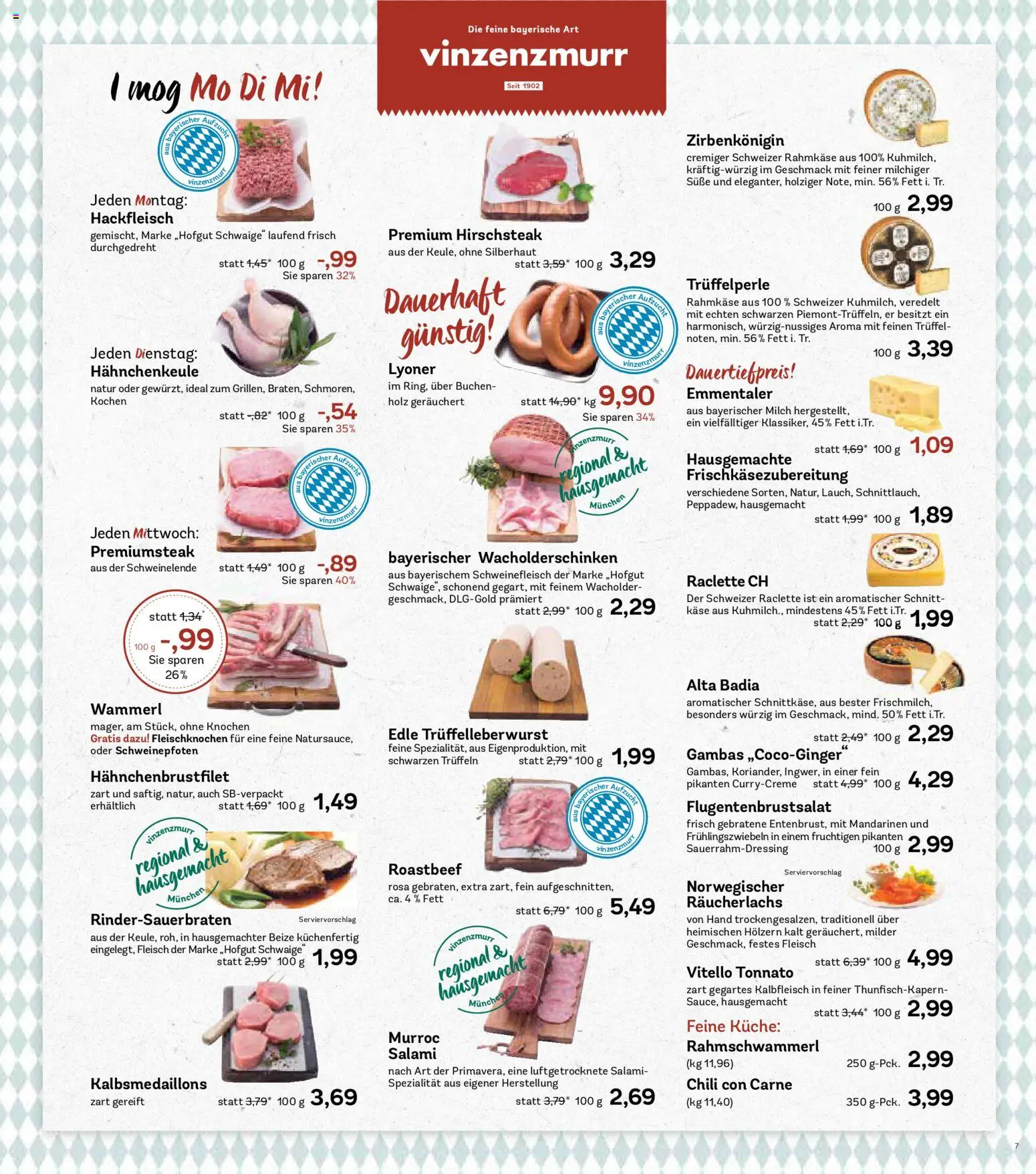 AEZ Prospekt 	 – gültig ab 29.12.2025 | Seite: 7 | Produkte: Milch, Chili, Salami, Hackfleisch