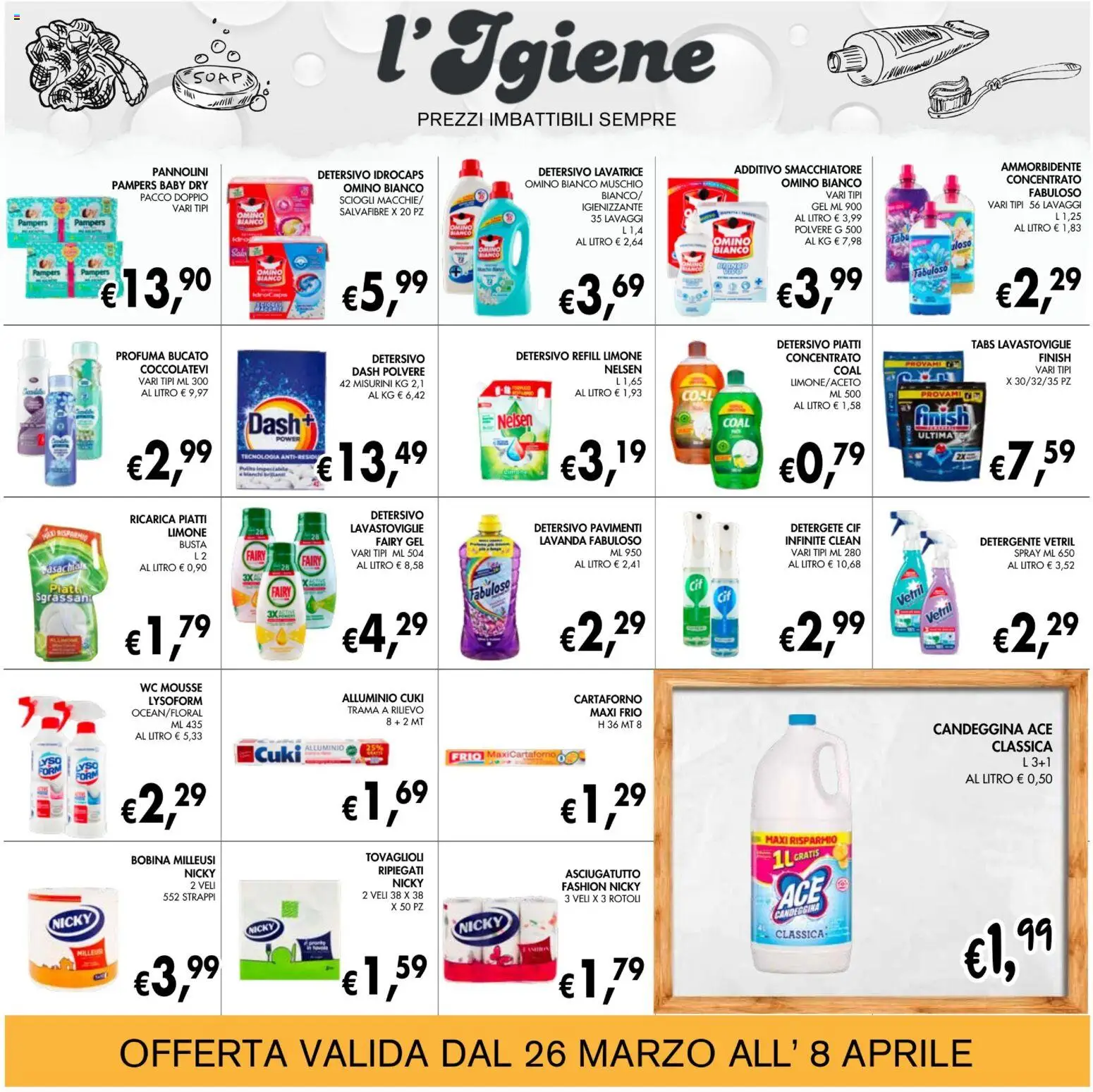 Volantino Coal del 26.03.2026 | Pagina: 23 | Prodotti: Smacchiatore, Candeggina, Asciugatutto, Lavanda