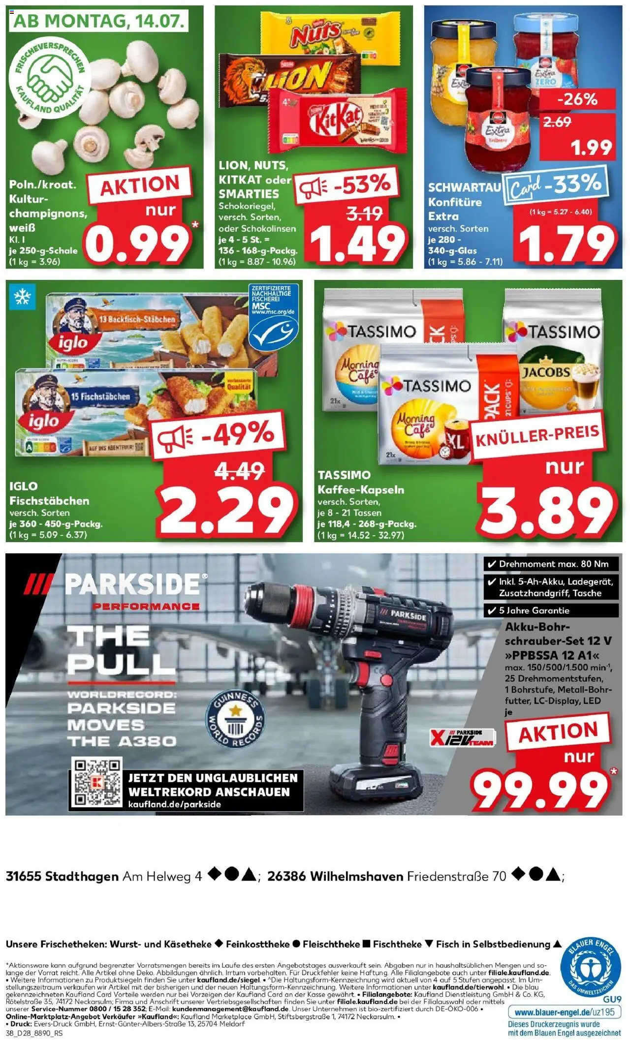 Kaufland prospekt Stadthagen	 - gültig ab dem 13.07.2025 | Seite: 5 | Produkte: Smarties, Fischstabchen, Wurst, Tassimo