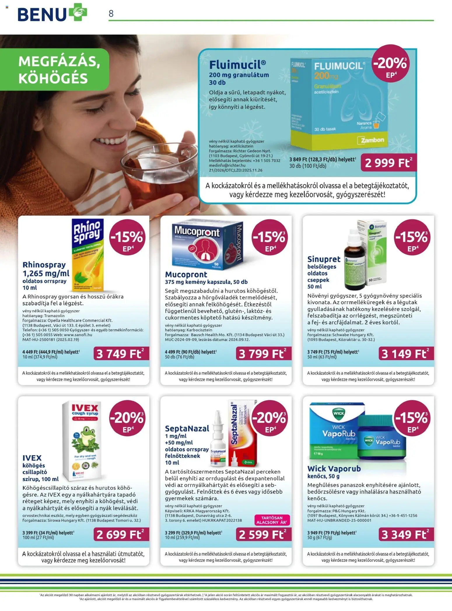 BENU Gyógyszertárak akciós ujság - amely érvényes a következő dátumtól: 01.01.2026 | Oldal: 8 | Termékek: Narancs