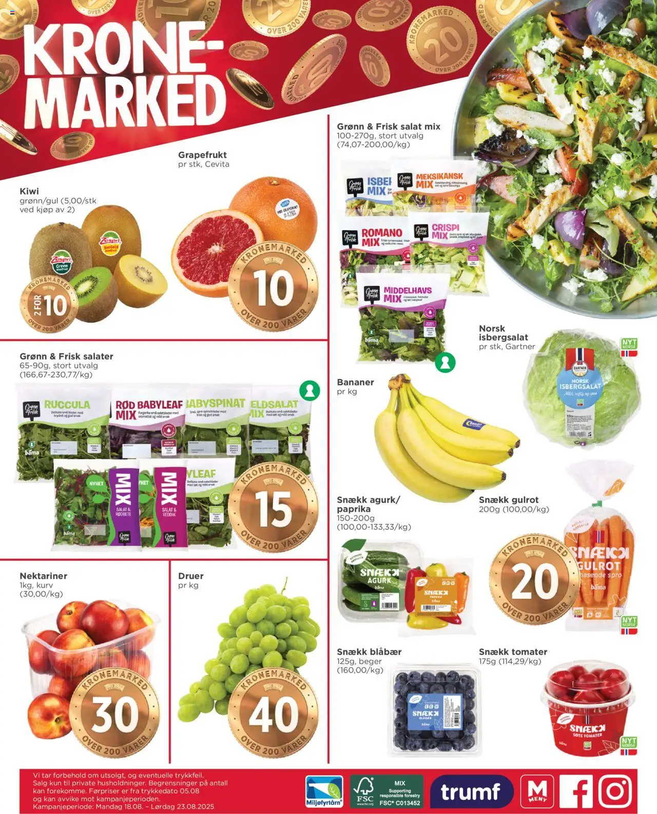 | Side: 8 | Produkter: Bananer, Druer, Paprika, Grapefrukt