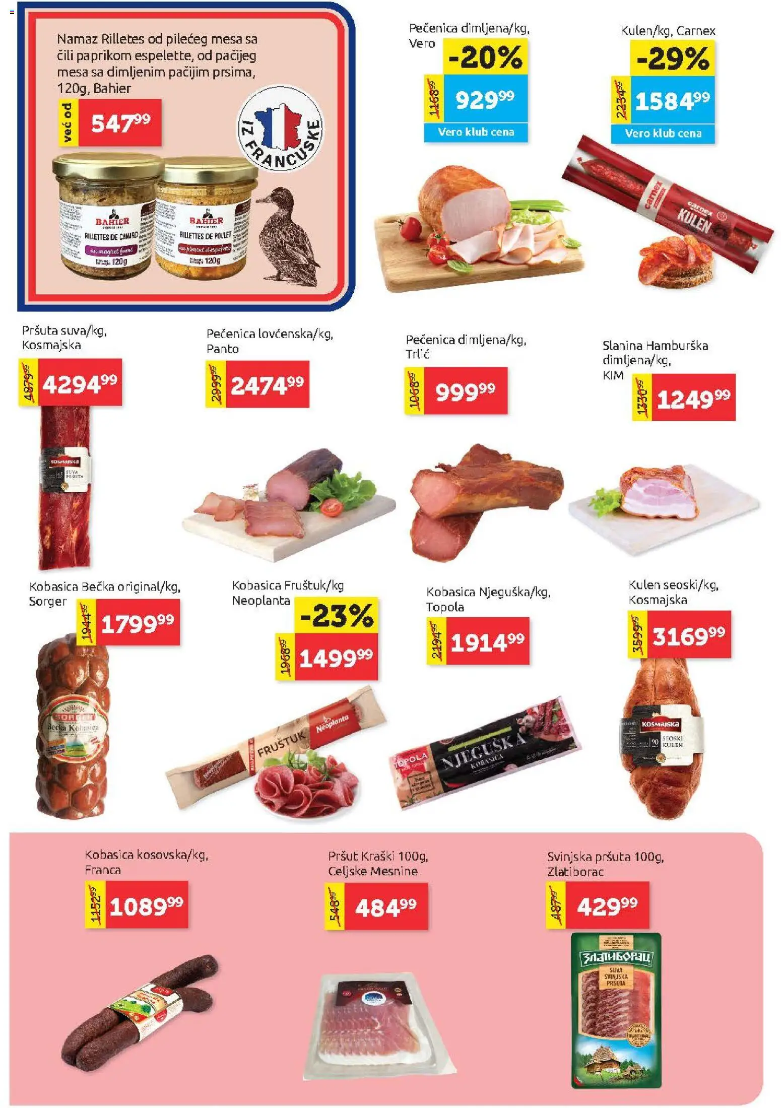 SuperVERO katalog - važi od 19.03.2026 | Strana: 4 | Proizvode: Pršut, Slanina, Kobasica, Pečenica