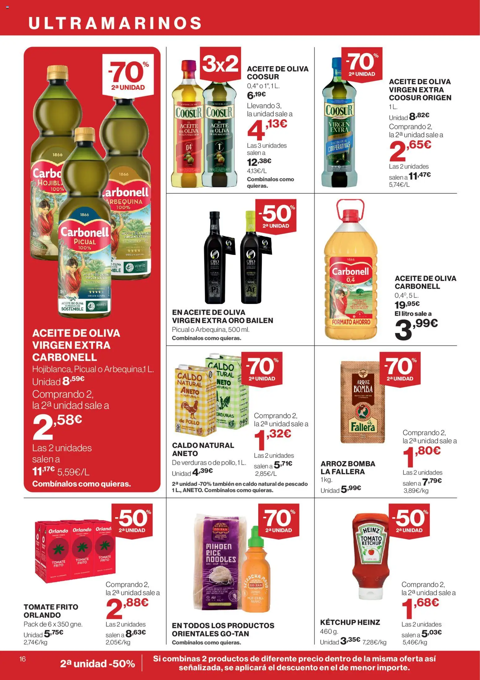 Supercor Península y Baleares │ válido desde el 23.04.2026 | Página: 16 | Productos: Arroz, Pescado, Aceite de oliva, Aceite de oliva virgen extra