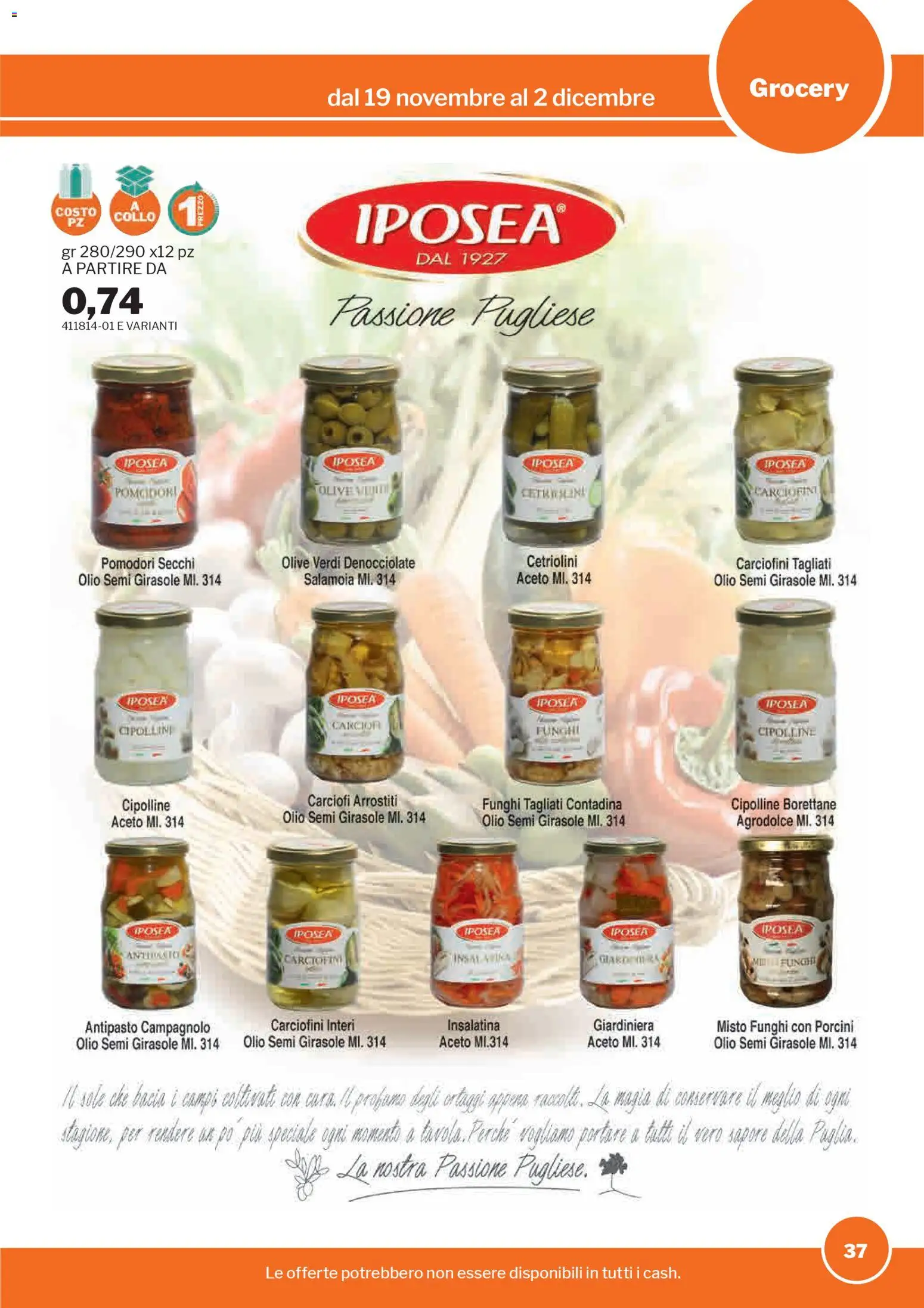 Volantino Sogegross del 19.11.2025 | Pagina: 37 | Prodotti: Olio, Olive, Carciofi, Profumo